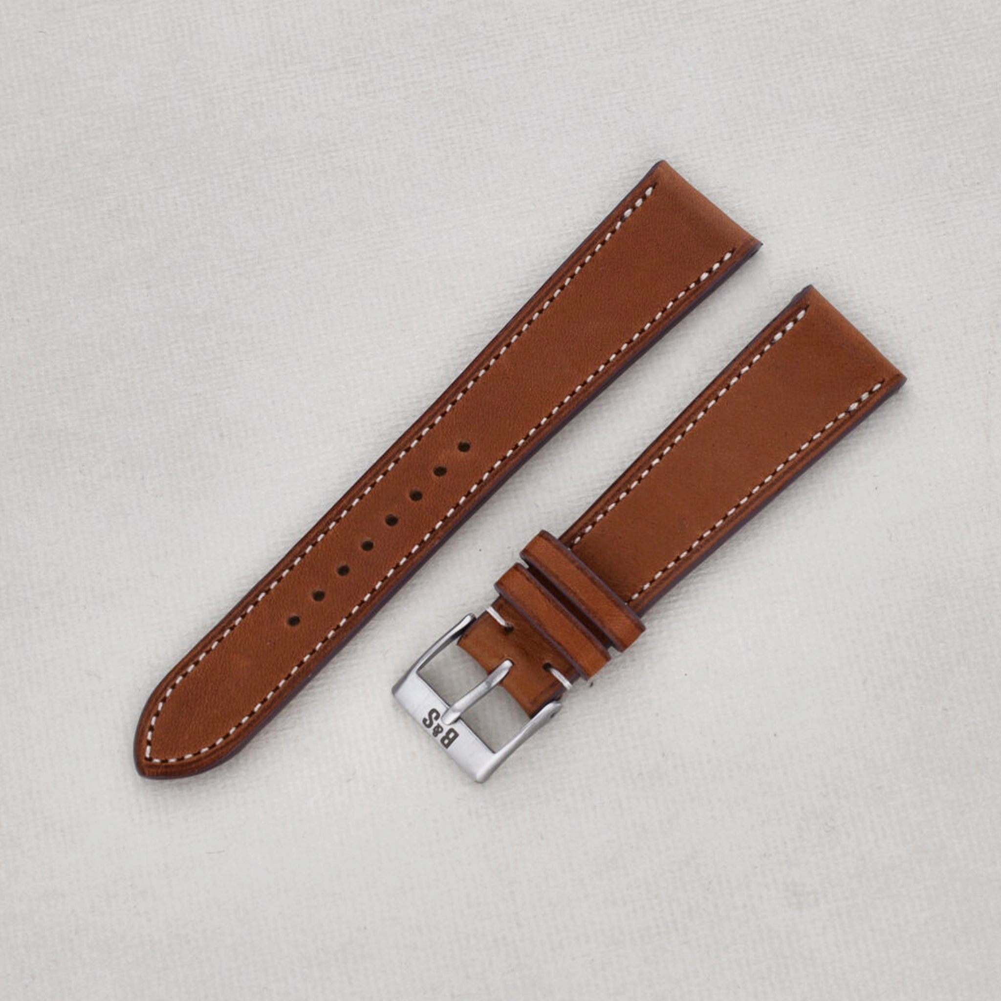 Sample Sale - Chevalin Cognac Brown Leather Watch Strap - 20mm