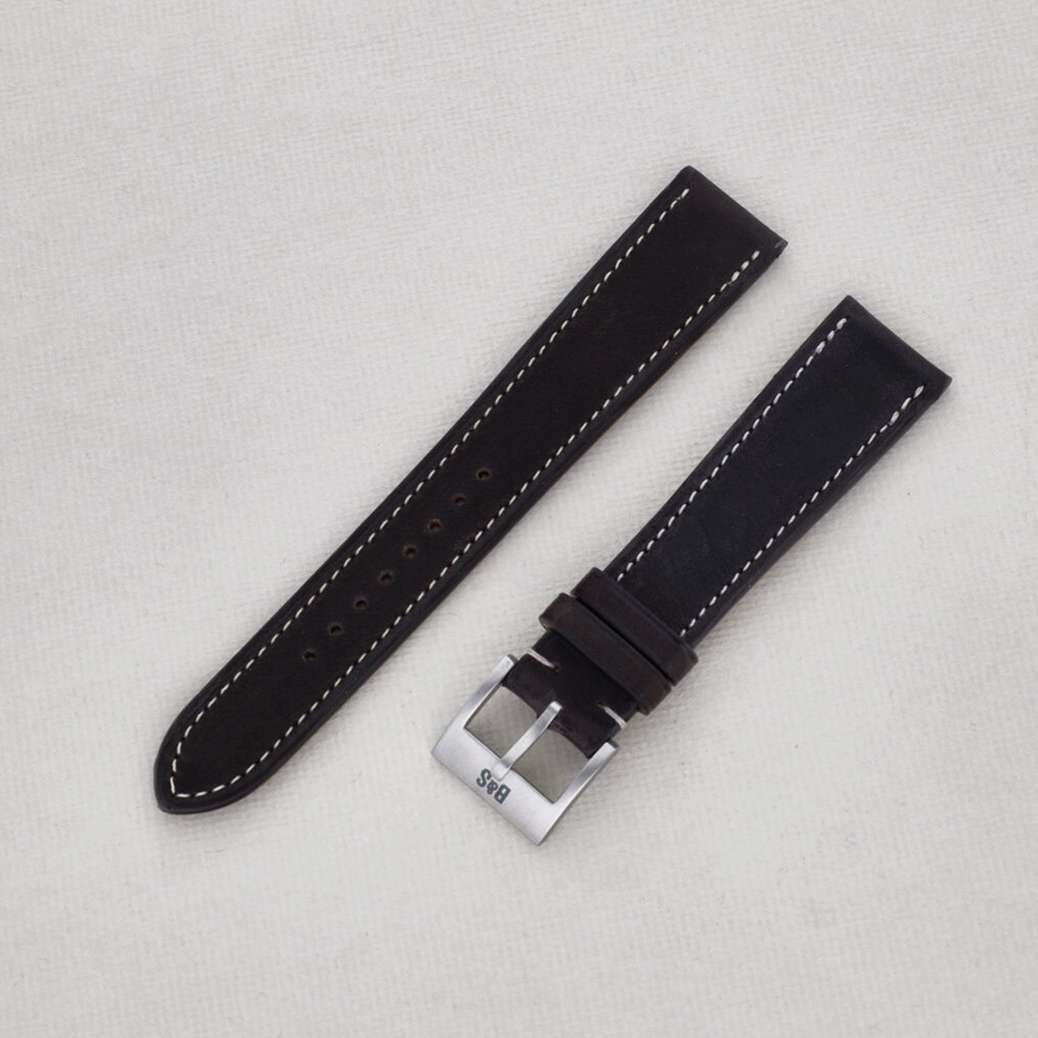 Sample Sale - Chevalin Dark Brown Leather Watch Strap - 19mm