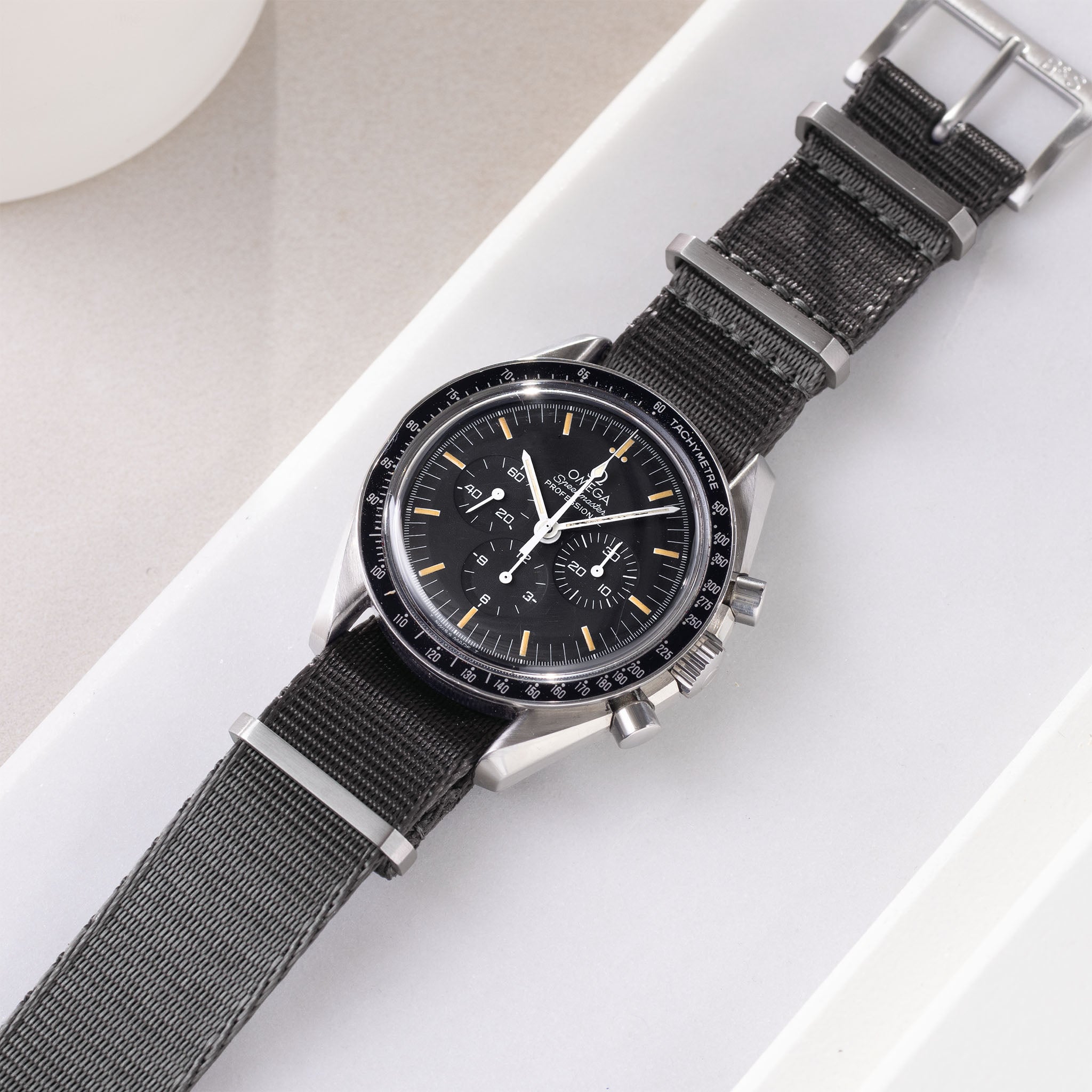 Strap for Omega Speedmaster Professional - Nylon Nato Graphite Strap