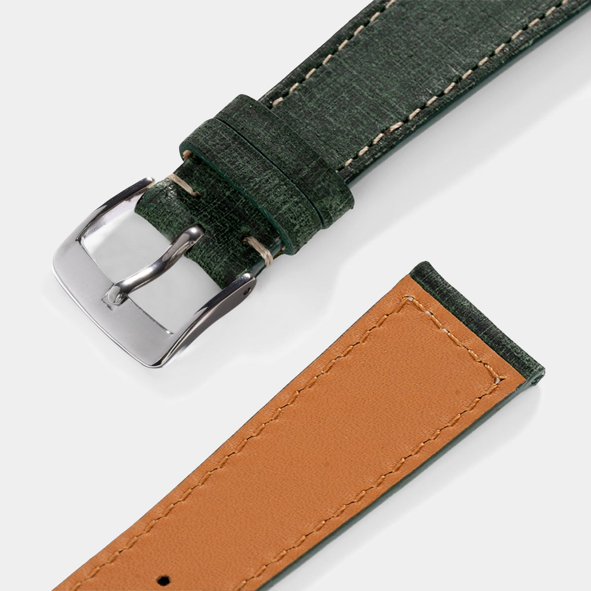 Strap for Rolex Seadweller - Green Linen Leather