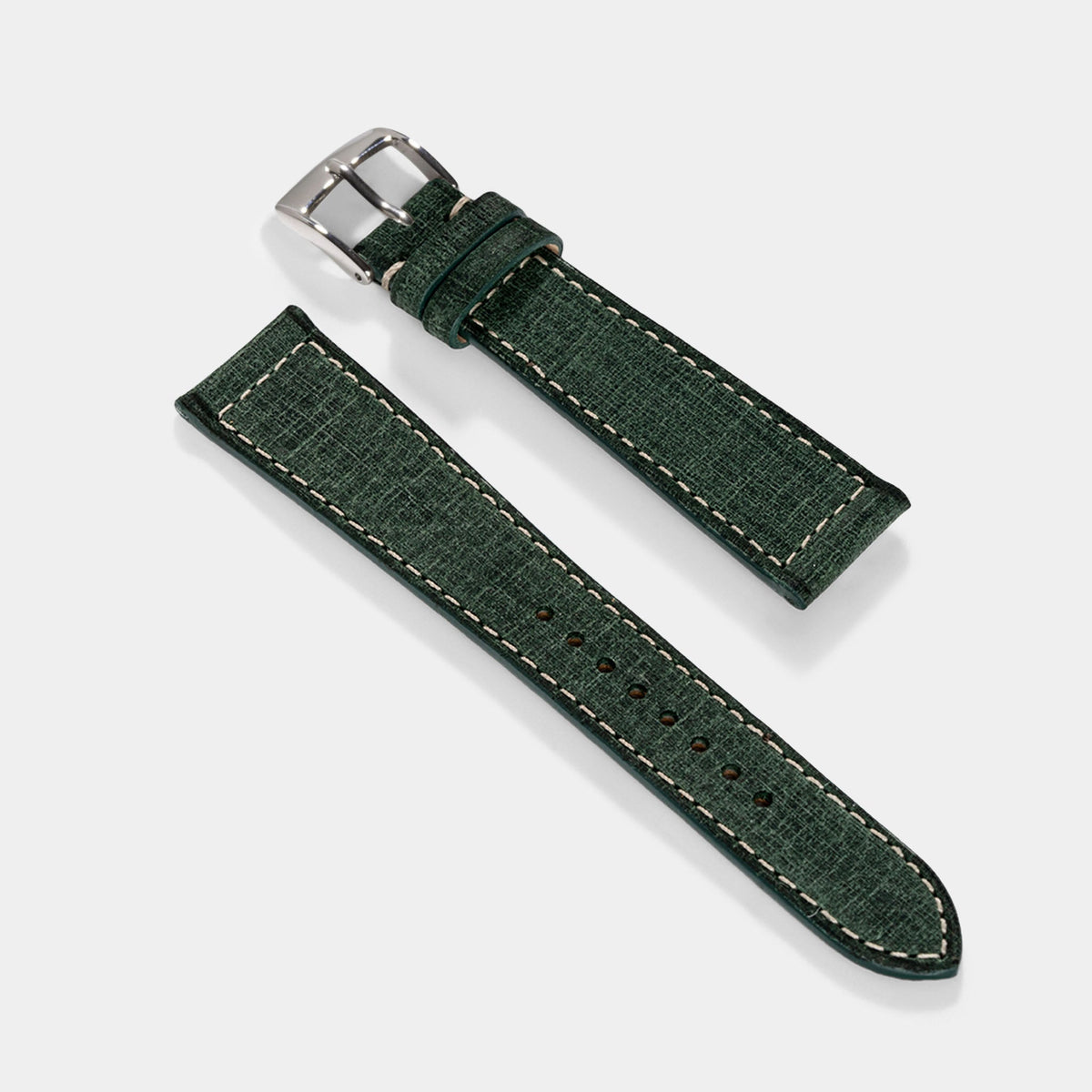 Strap for Rolex Seadweller - Green Linen Leather