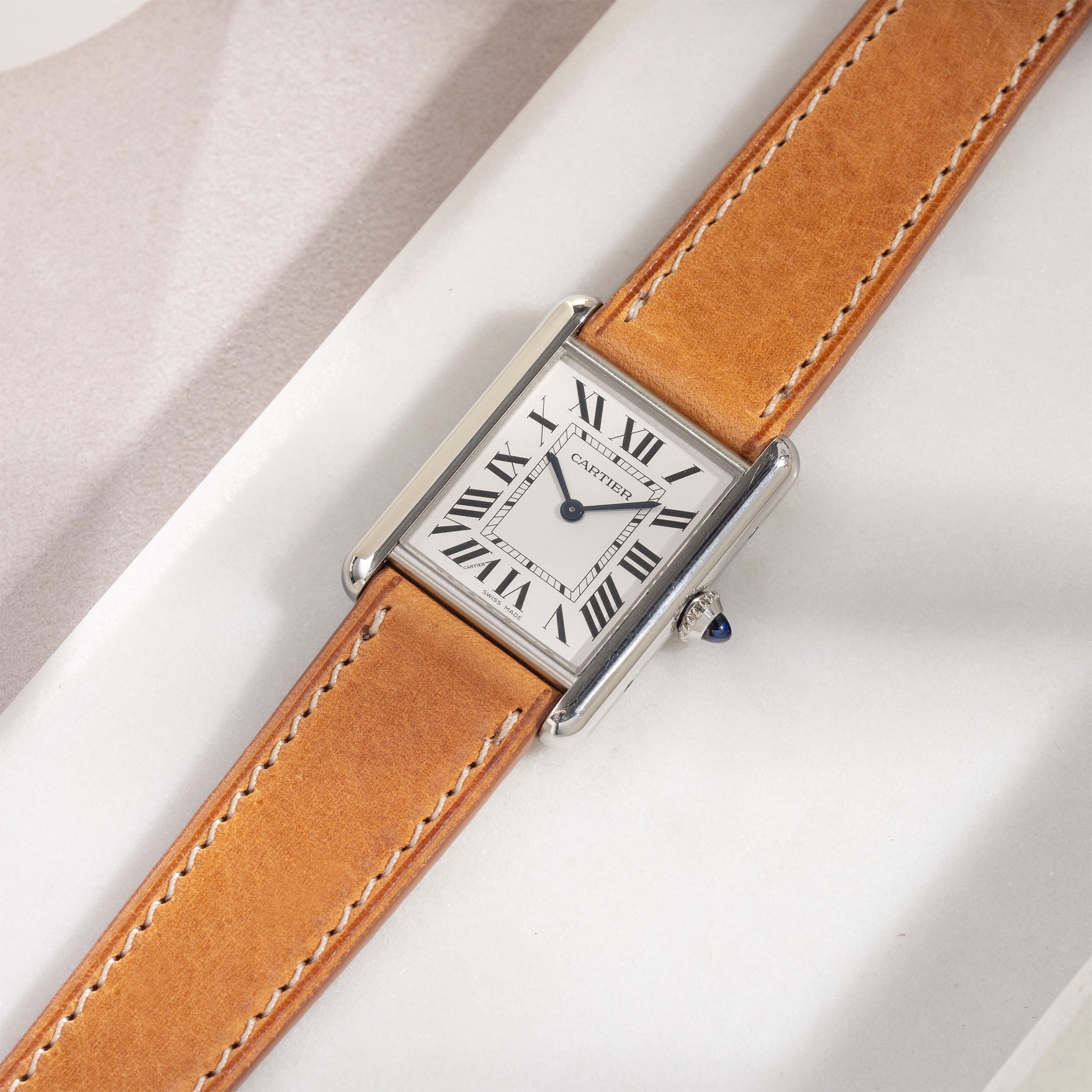 Uhrenarmband für Cartier Tank Must (2021-2024) - The Durham Cognac
