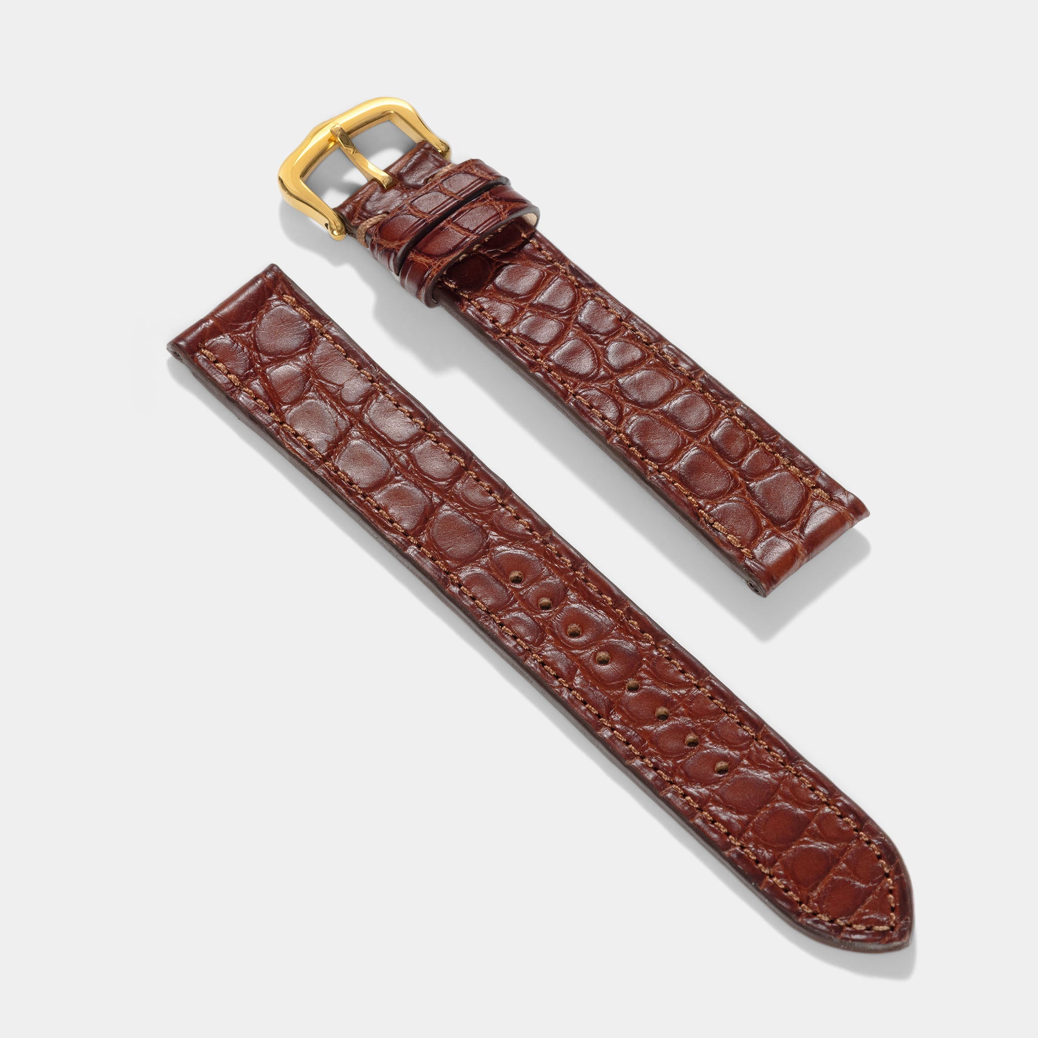 Uhrenarmband für Cartier 17.5mm - The Dark Bown Alligator