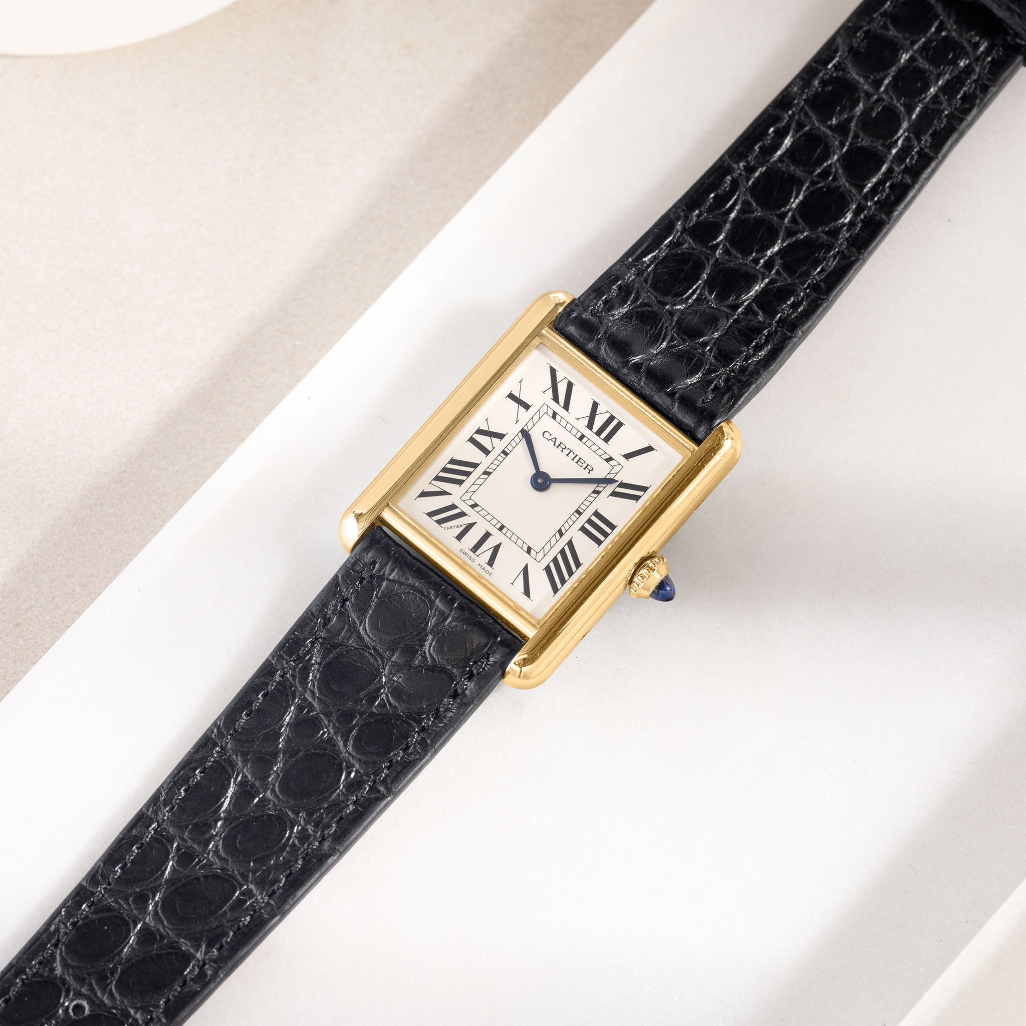 Strap for Cartier 17.5mm - The Black Alligator
