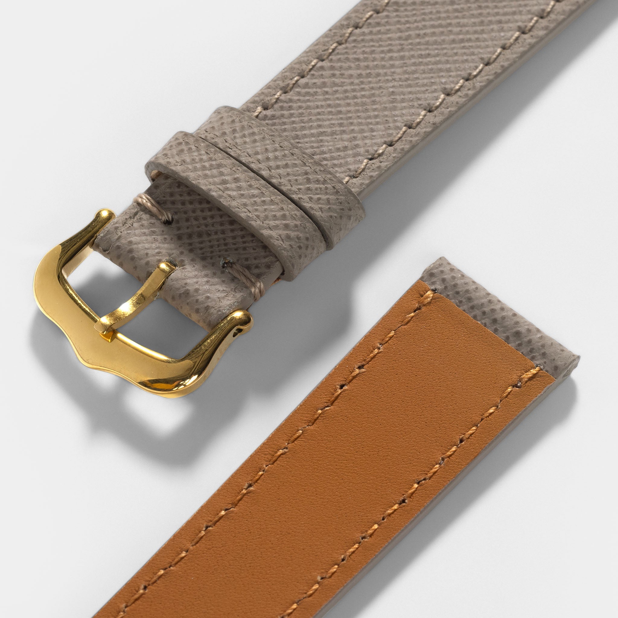 Uhrenarmband für Cartier 17.5mm - The Taupe Saffiano