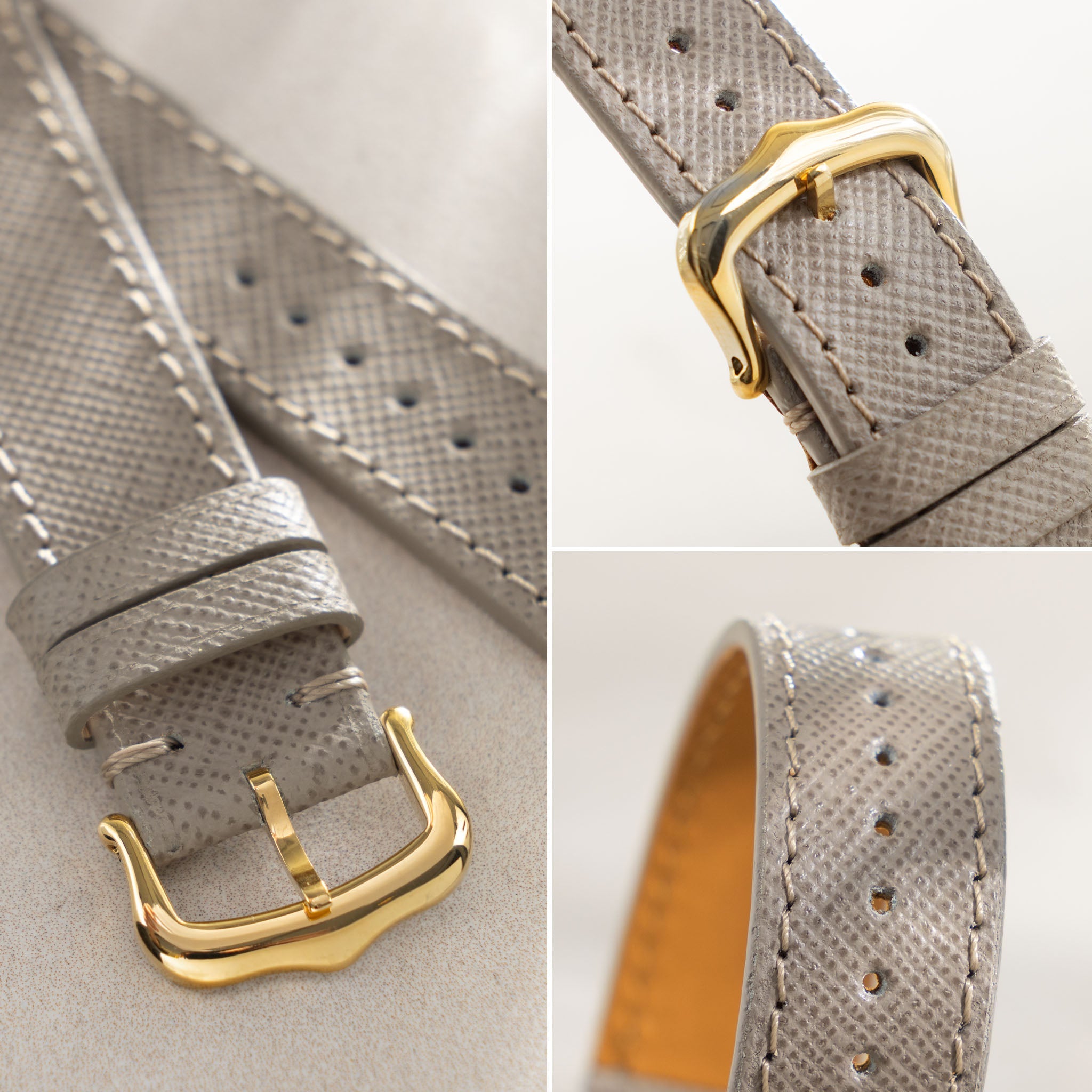 Uhrenarmband für Cartier 17.5mm - The Taupe Saffiano