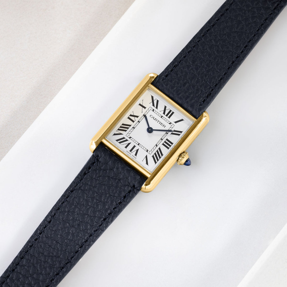 Strap for Cartier Tank Louis (2021 - today) - The Grana Royal Blue