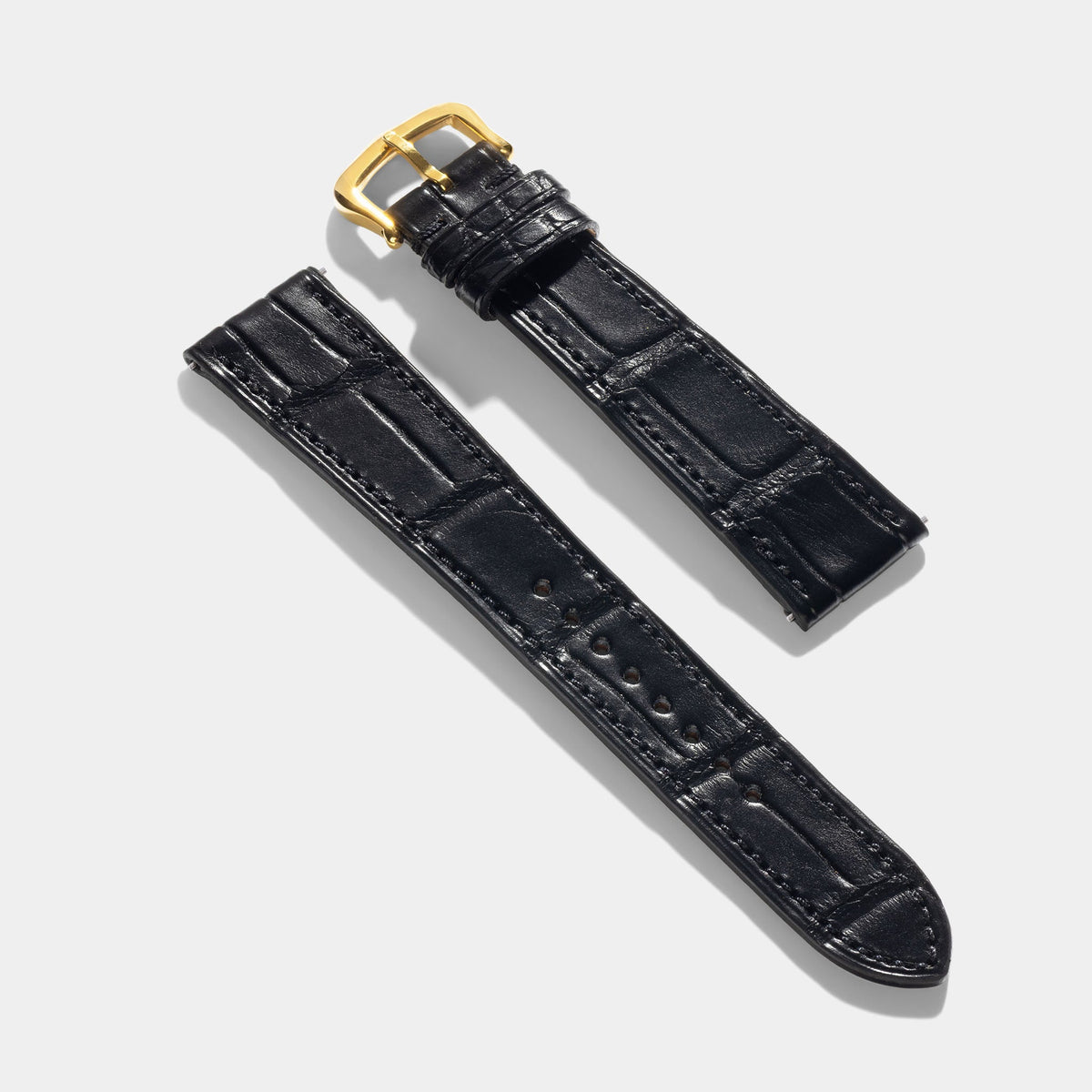 Strap for Cartier Tank Louis (2021 - Today) - Premium Black Alligator
