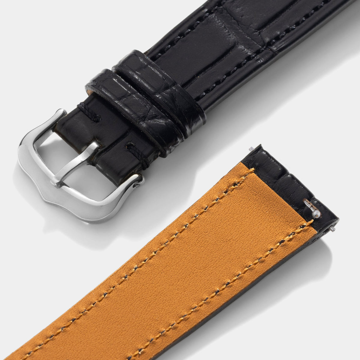 Strap for Cartier Tank Must (2021 - Today) - Premium Black Alligator