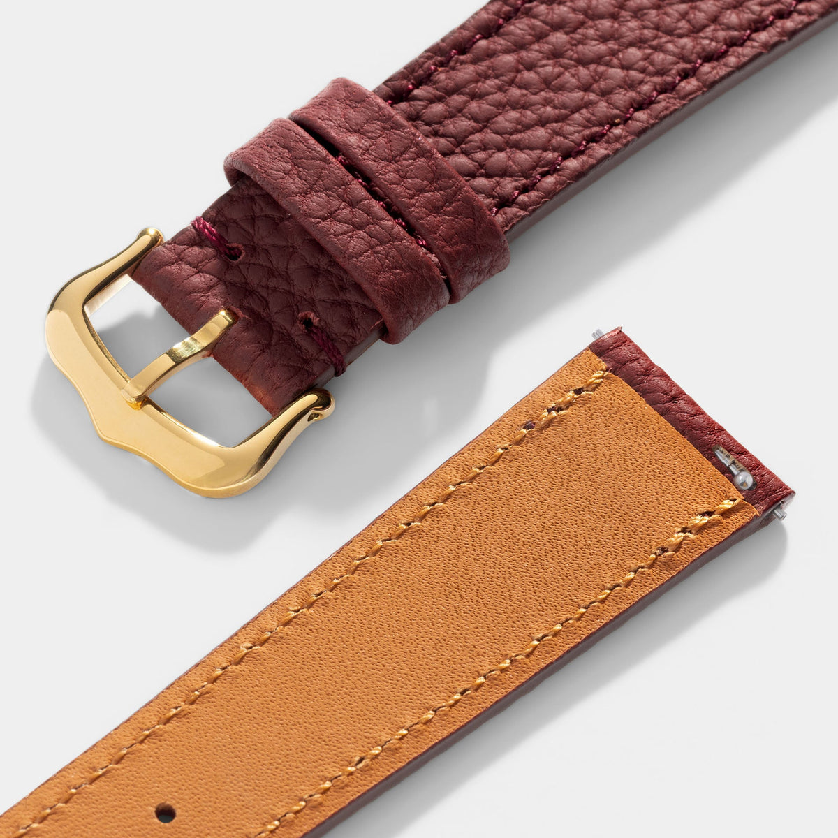 Strap for Cartier Tank Louis (2021 - today) - The Grana Burgundy