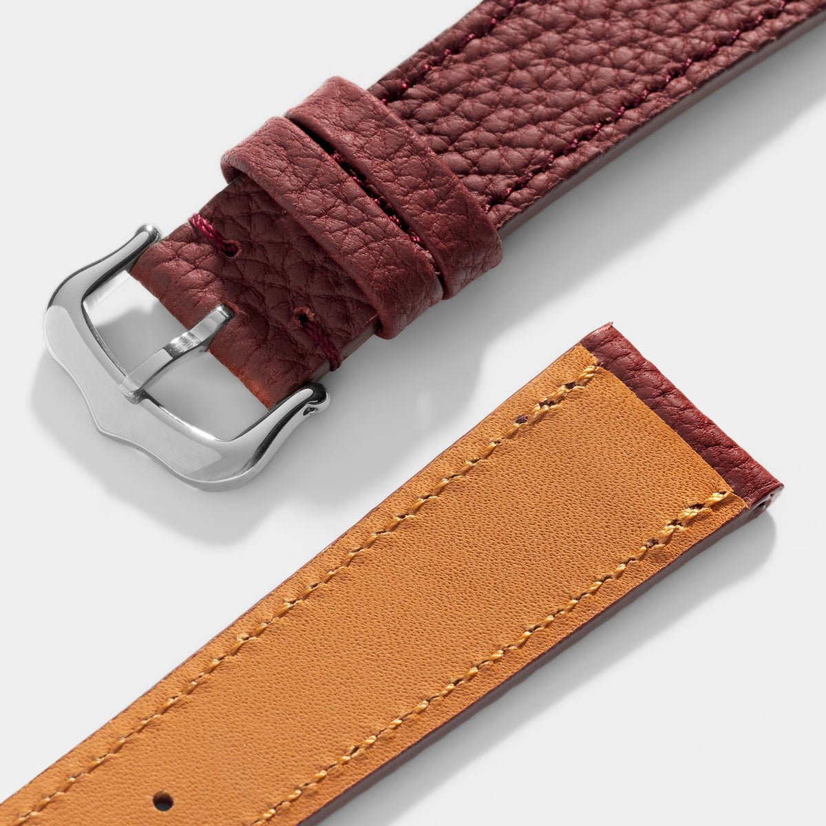 Strap for Cartier Tank Must (2021 - today) - The Grana Burgundy