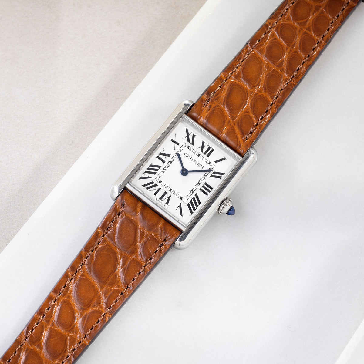 Strap for Cartier Tank Must (2021 - Today) - Cognac Alligator