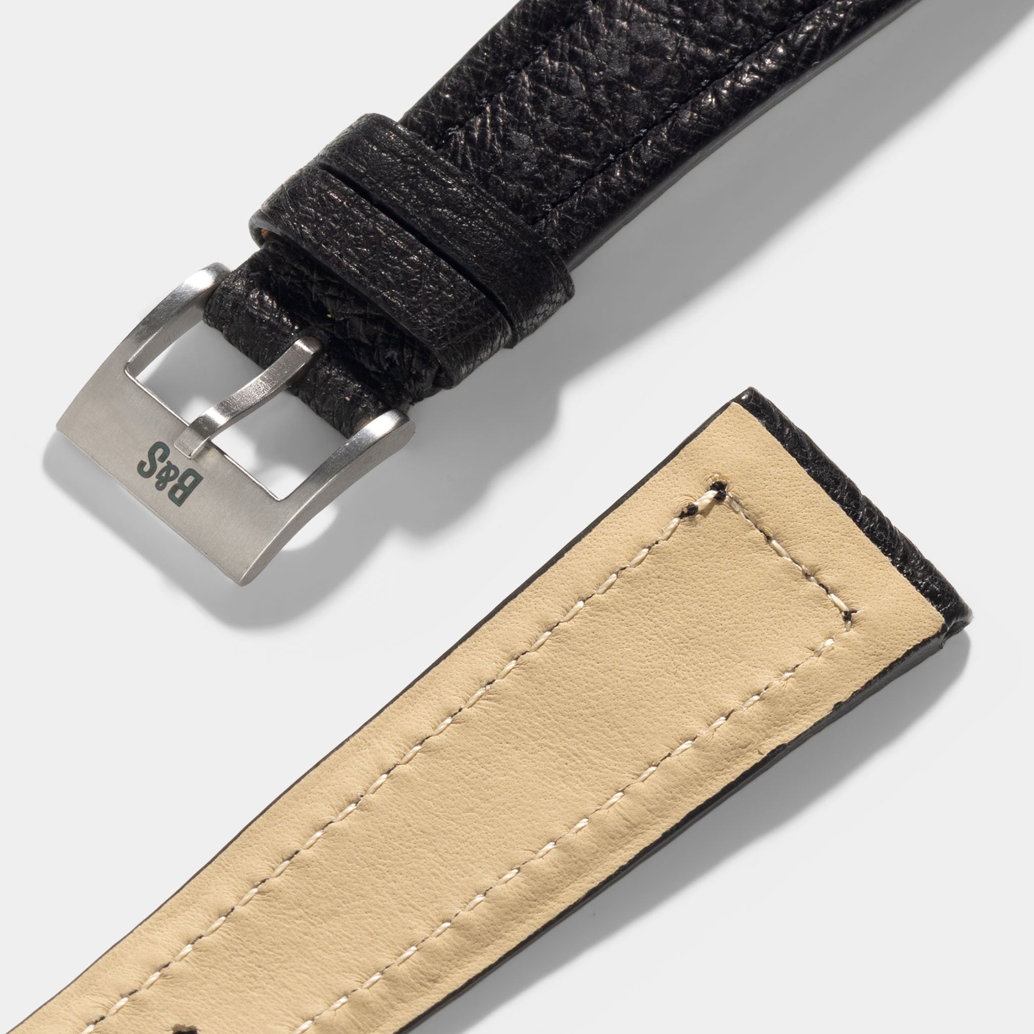 Strap for the Patek Philippe Calatrava - Black Sculptured Ostrich