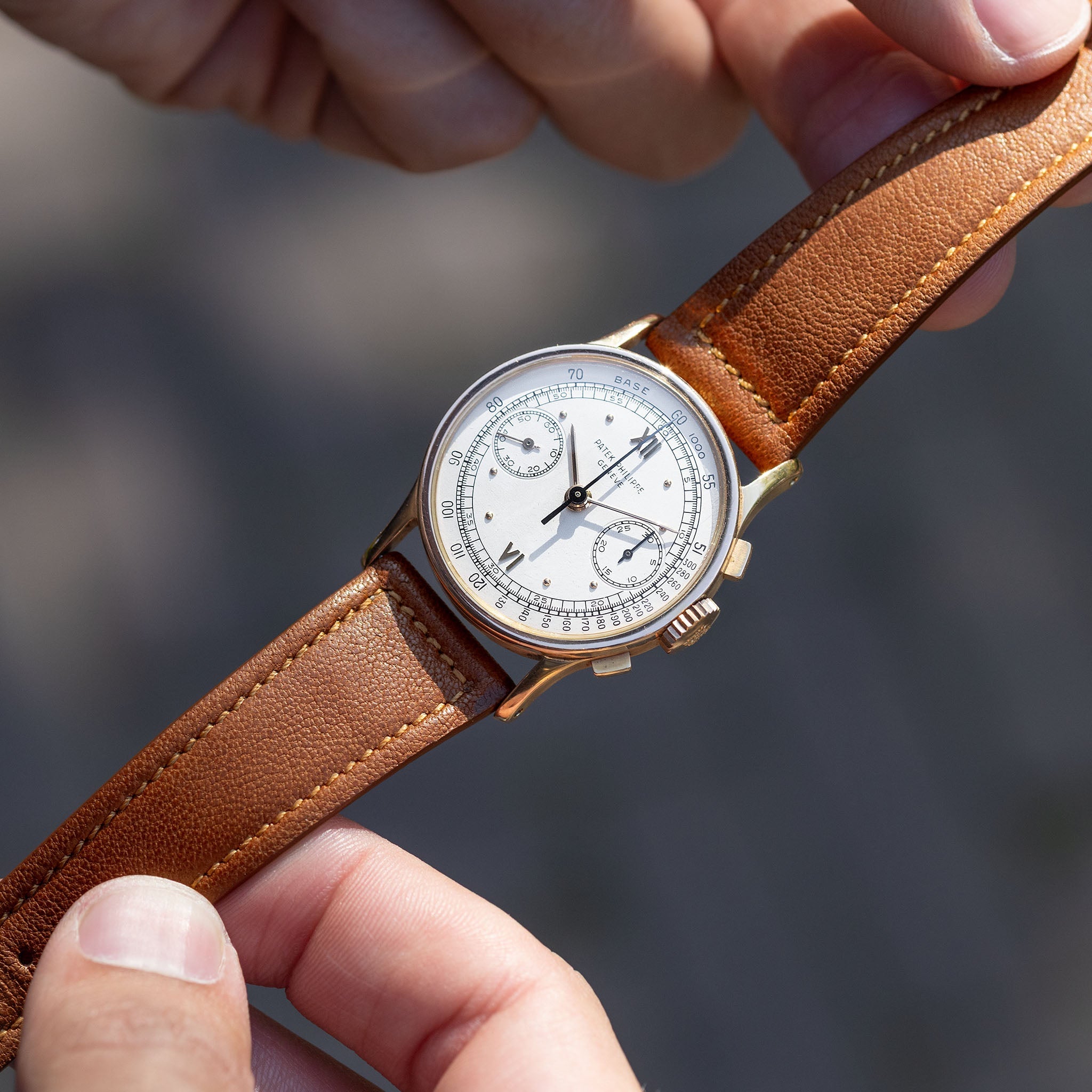 Amber Brown Sculptured Smooth Calfskin Watch Strap – Retro Dress