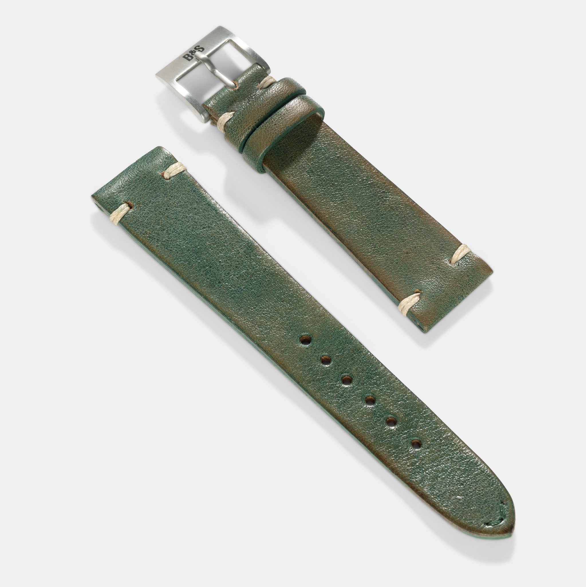 Vintage Style Jade Leder Uhrenarmband