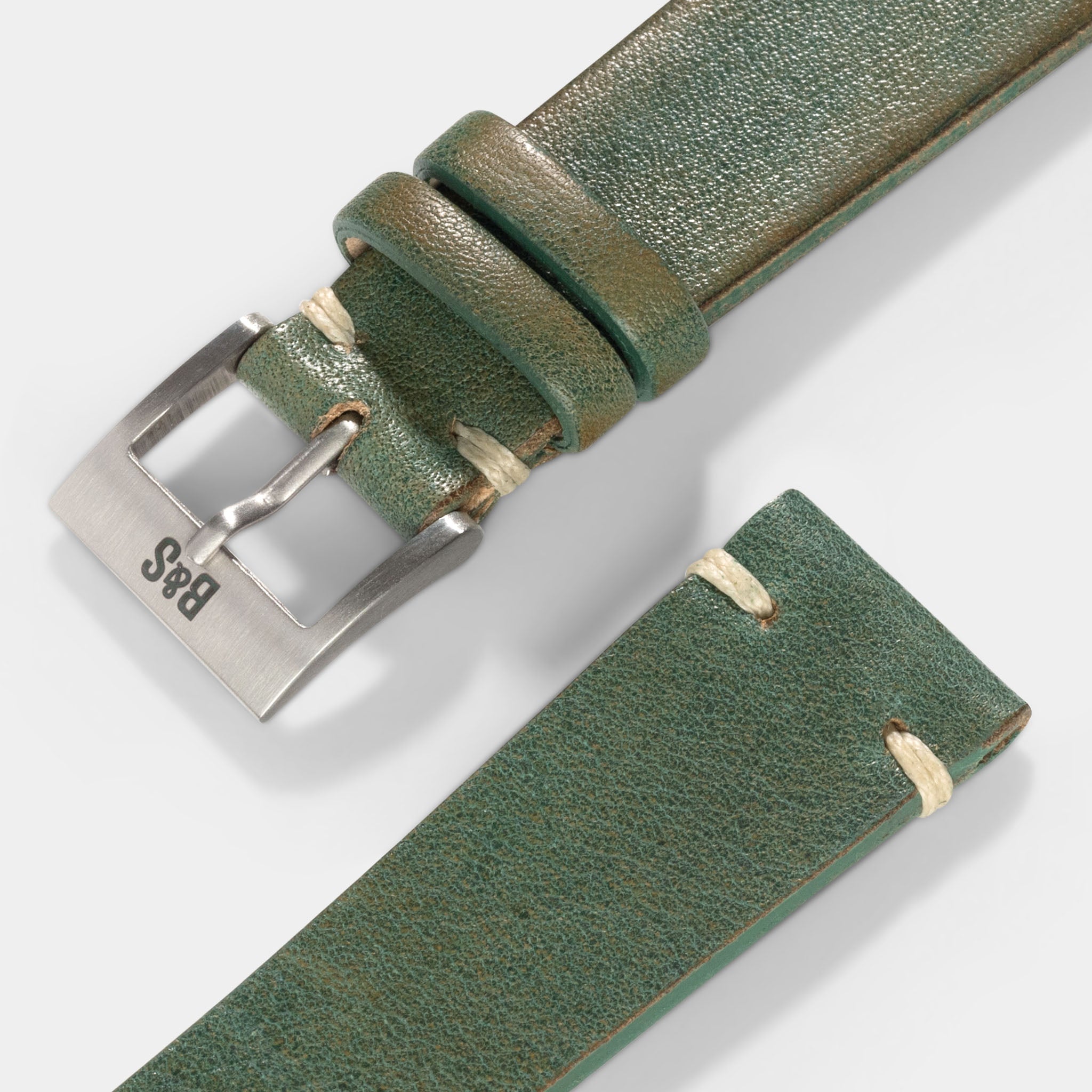 Vintage Style Jade Leder Uhrenarmband