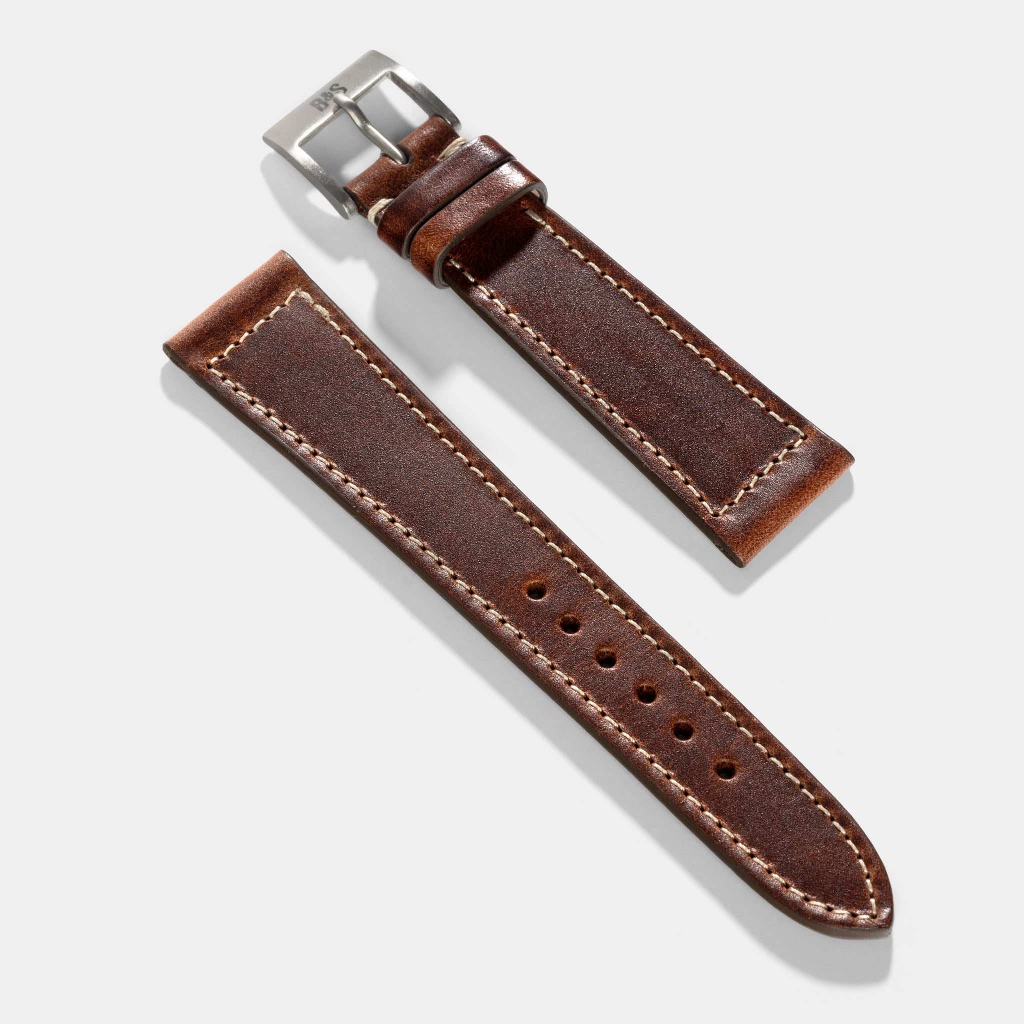 Strap for Omega Speedmaster Professional - Siena Brown Boxed Stitch