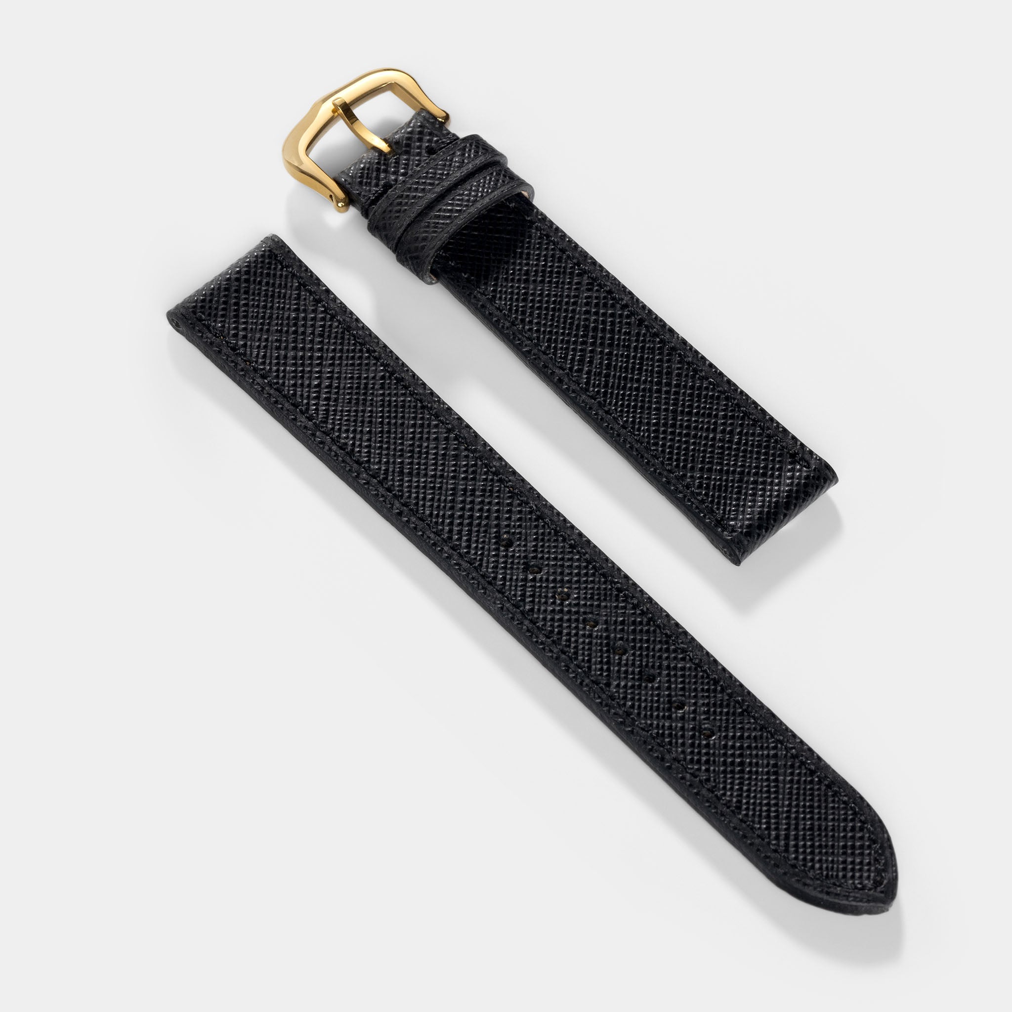 Strap for Cartier 17.5mm - Saffiano Black Leather