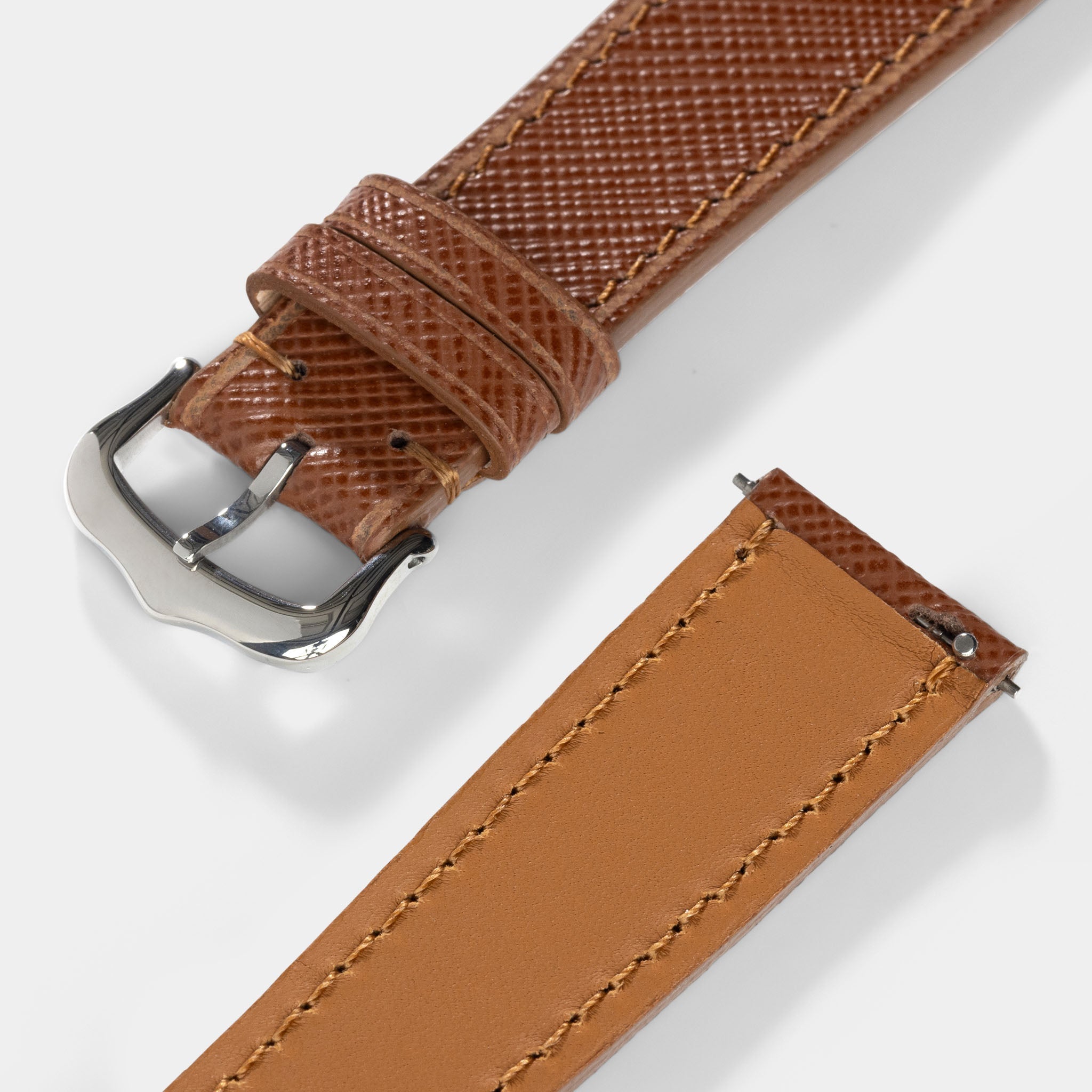 Uhrenarmband für Cartier Tank Must (2021-2024) - The Saffiano Cognac