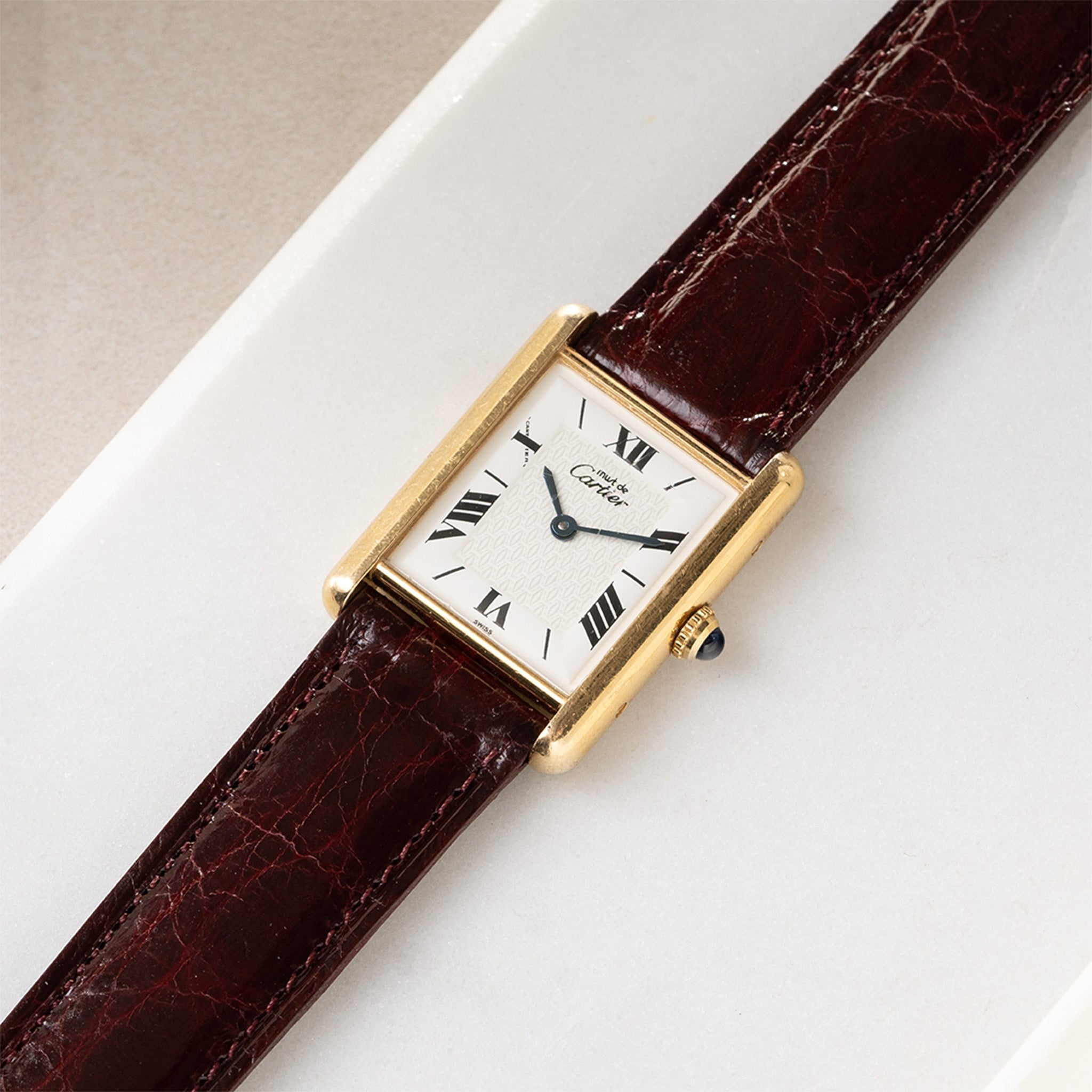 Strap for Cartier 17.5 mm - The Bordeaux Alligator Watch Strap