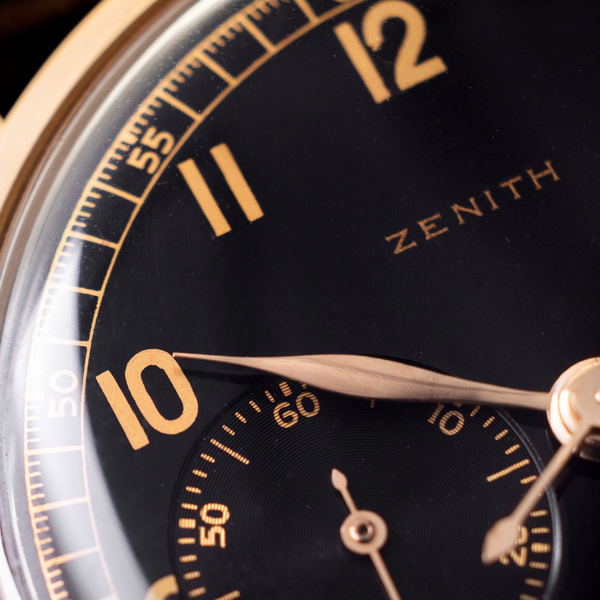 Zenith Chronograph 18 Karat Roségold mit Militär Provenance