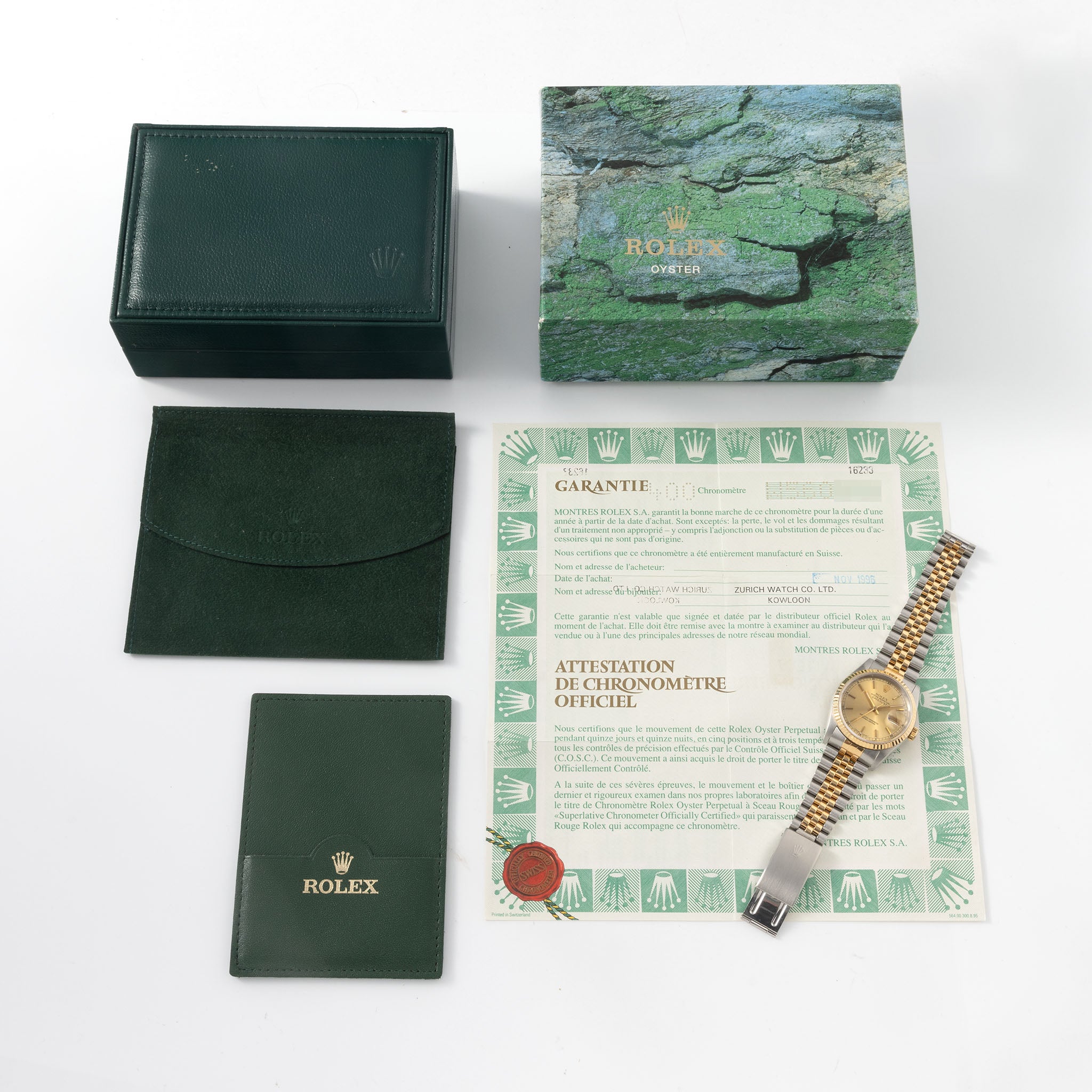 Rolex Datejust 16233 Champagner Zifferblatt mit Box und Papieren