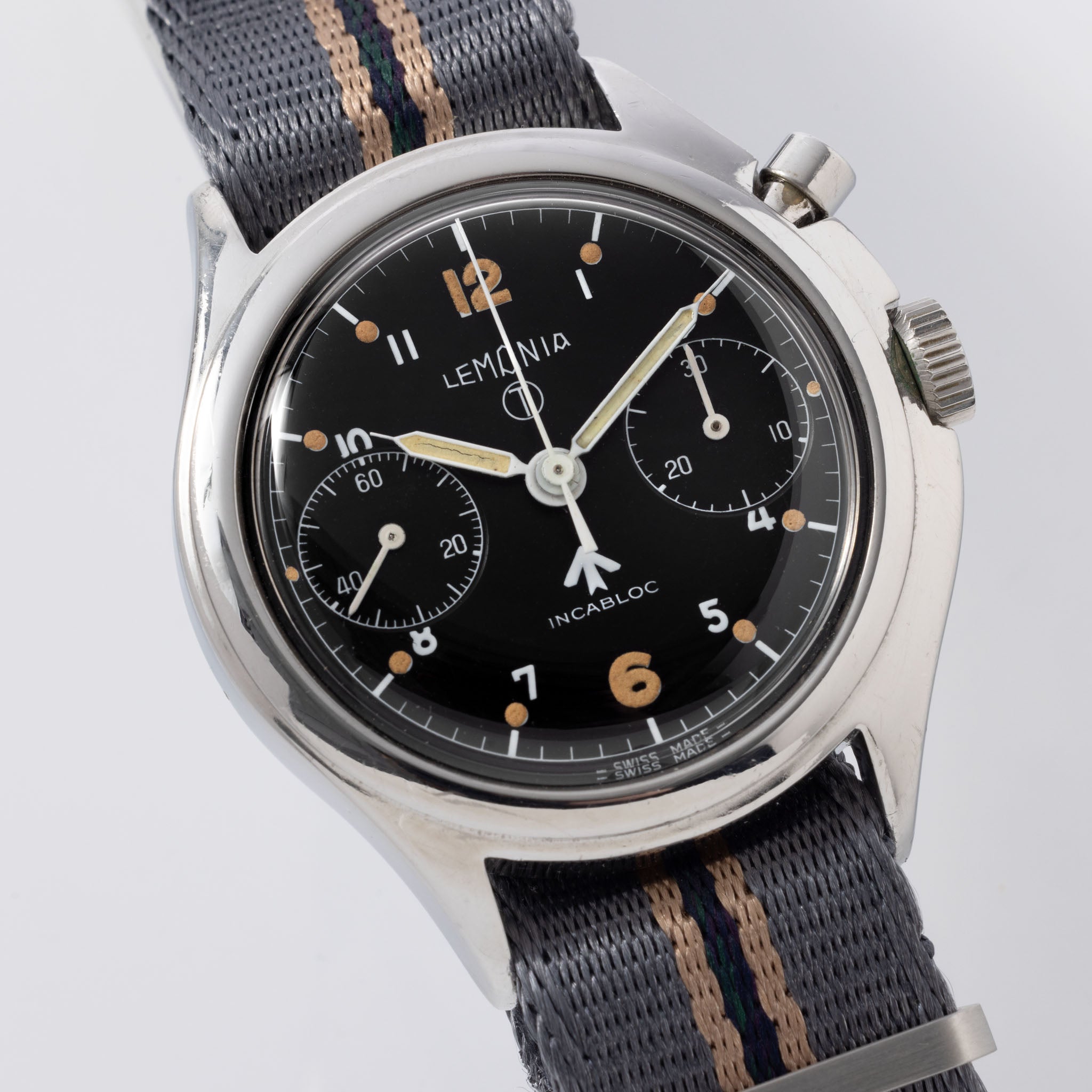 Lemania Monopusher Chronograph "British Armed Forces Issued"