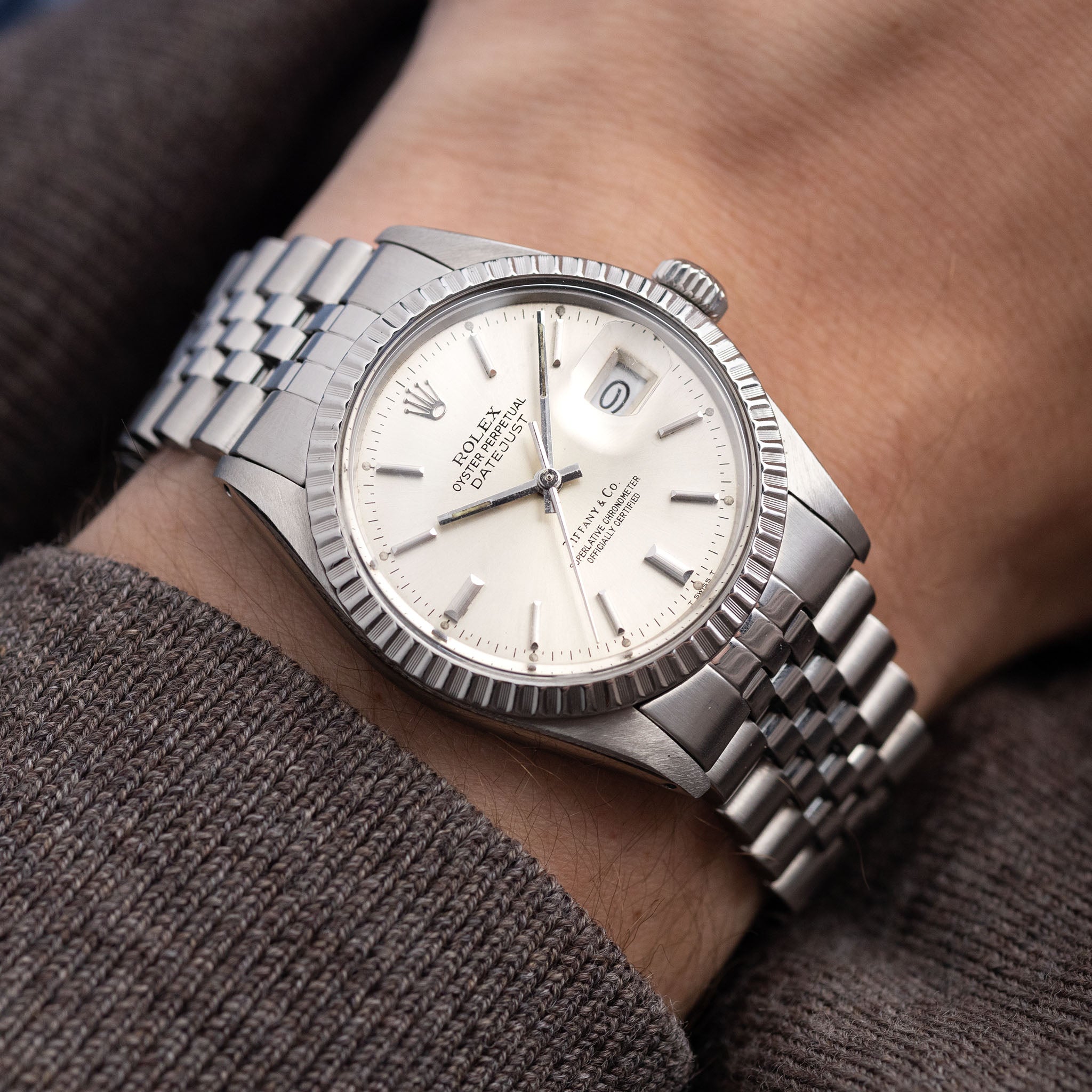 Rolex Datejust 16220 Tiffany & Co Zifferblatt