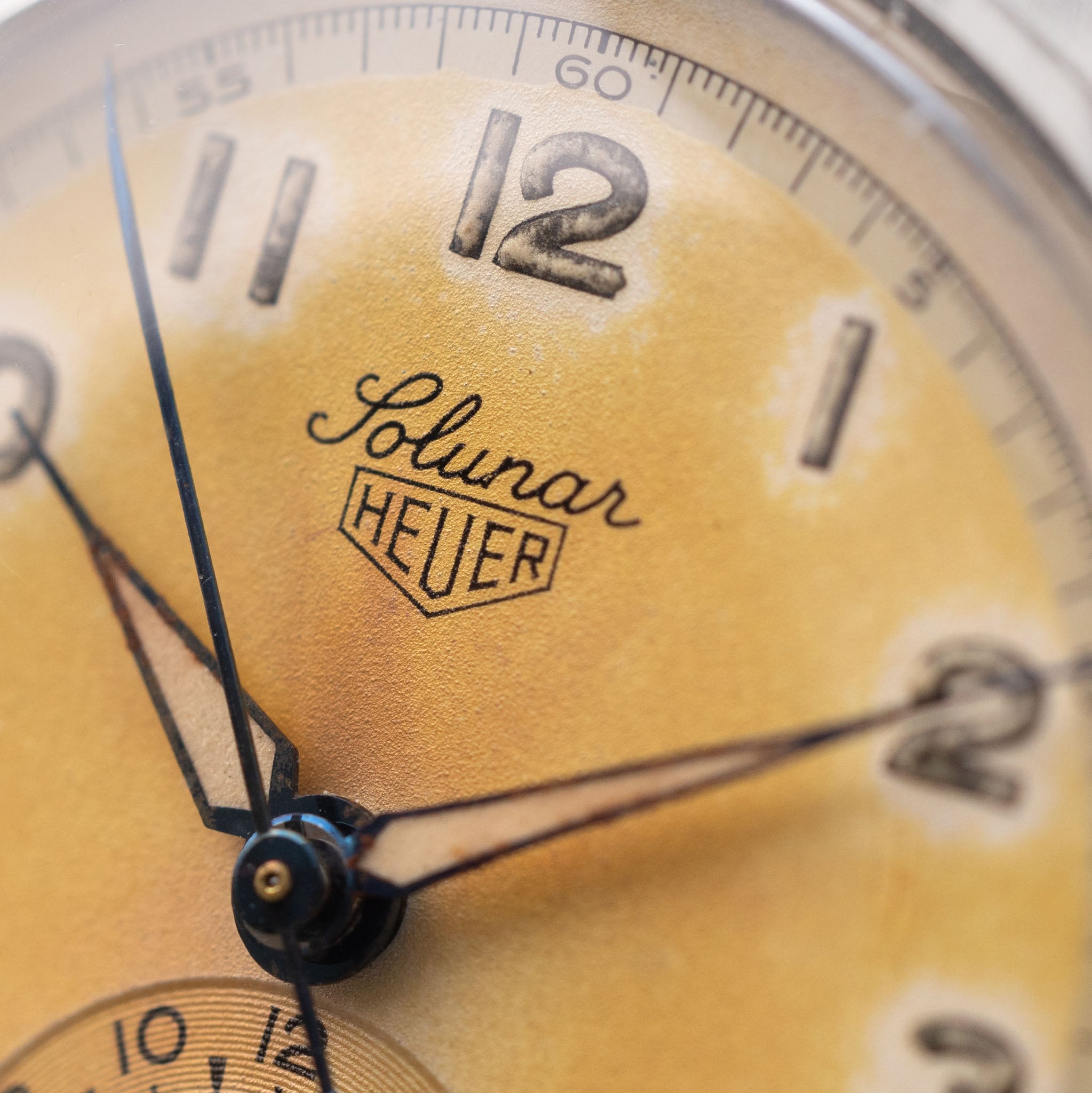 Heuer Solunar Erste Generation In Stahl