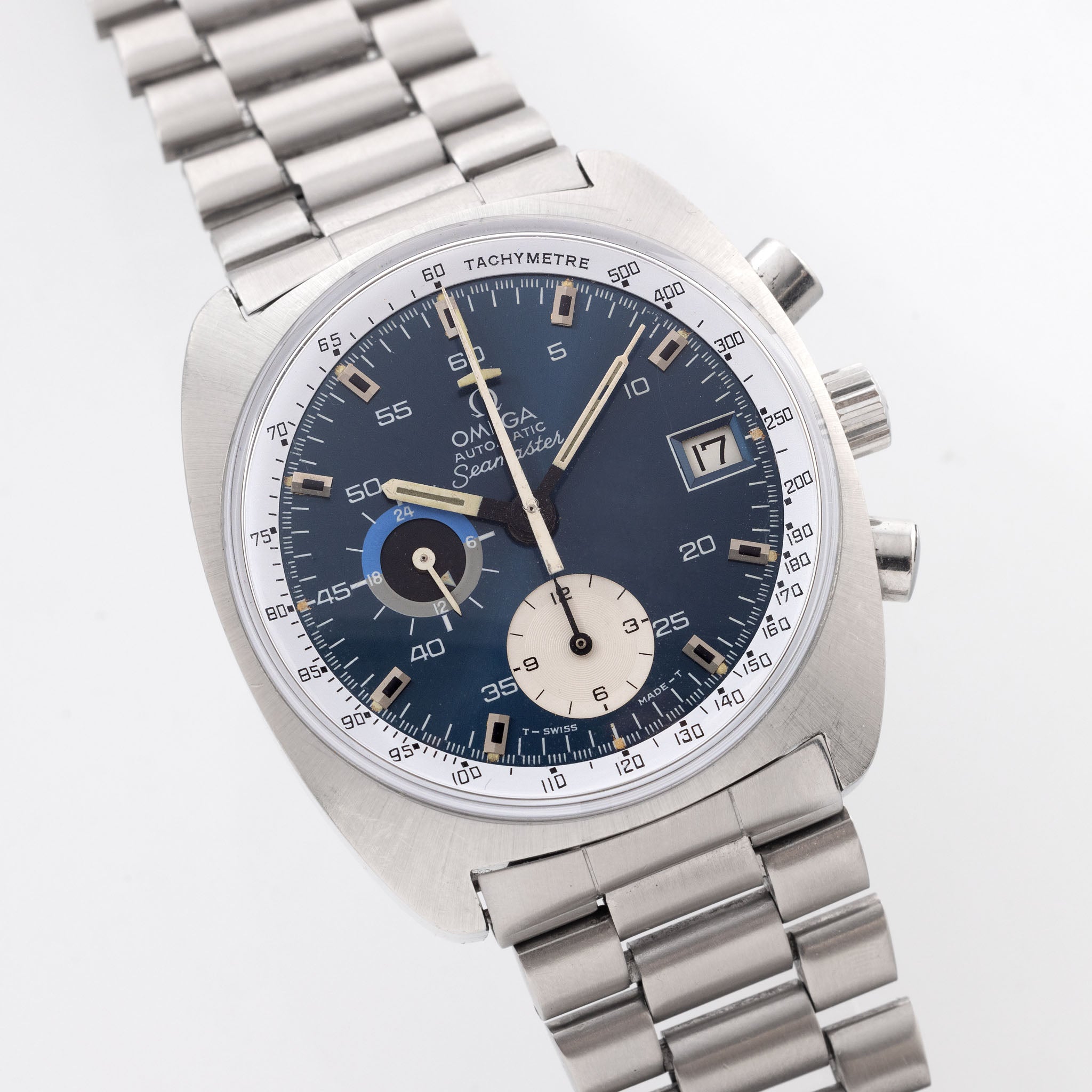 Omega Seamaster 176.007 chronograph blaues Zifferblatt