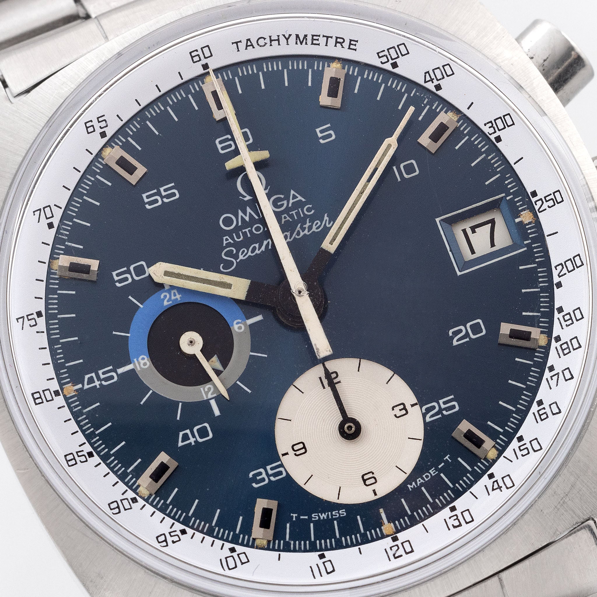 Omega Seamaster 176.007 chronograph blaues Zifferblatt