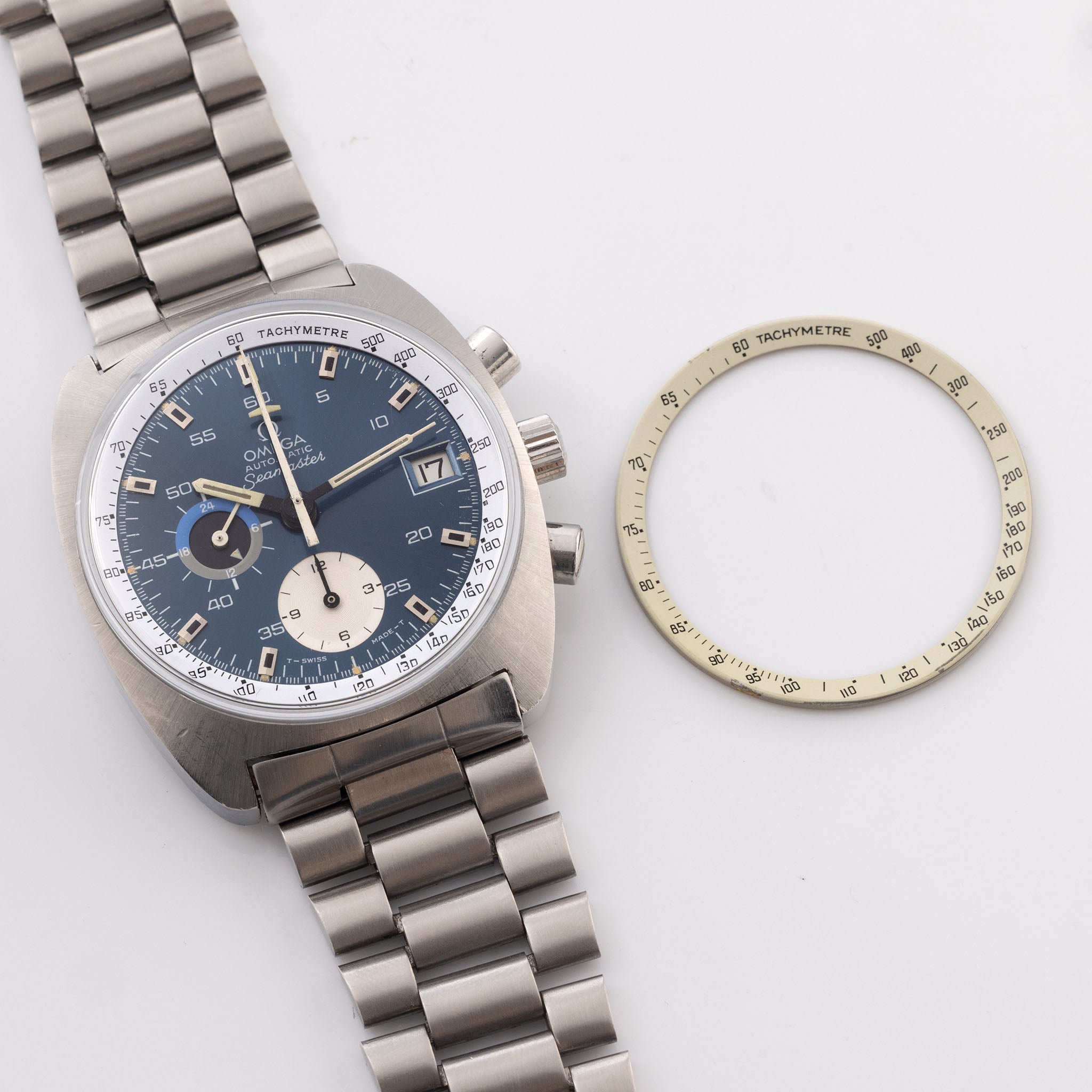 Omega Seamaster 176.007 chronograph blaues Zifferblatt