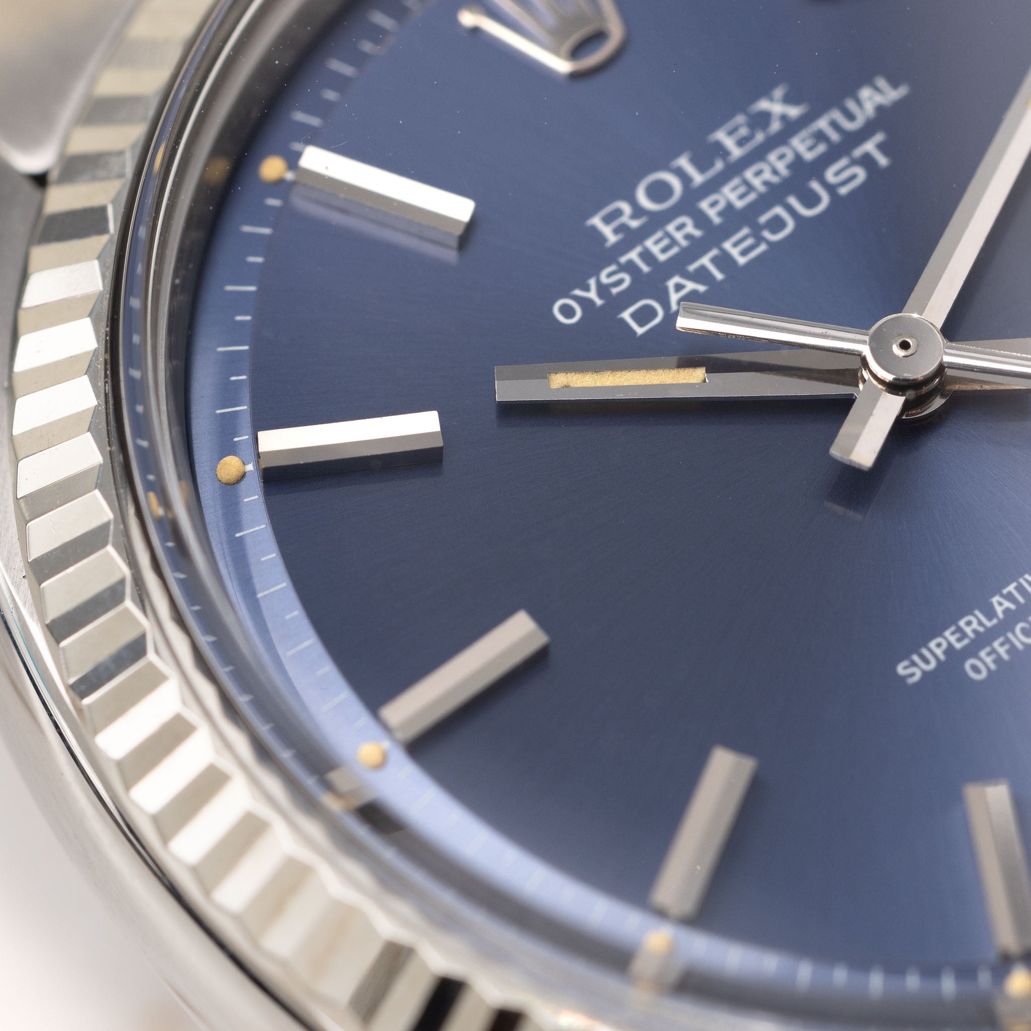 Rolex Datejust 1601 blaues Zifferblatt mit Papieren