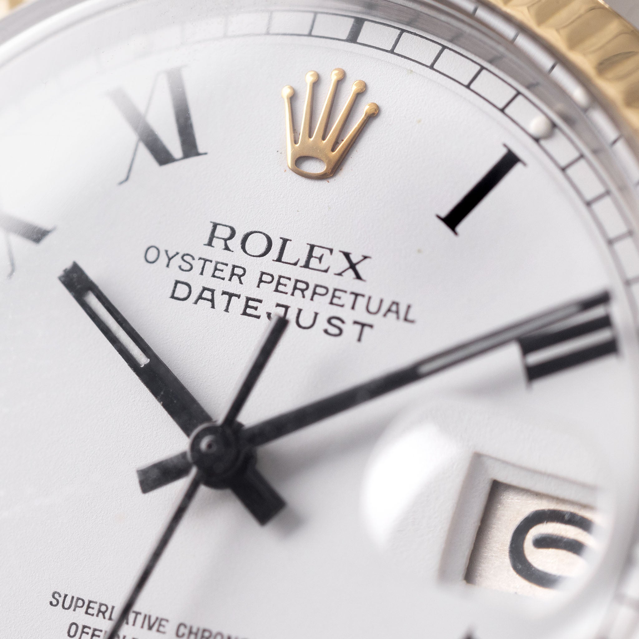 Rolex Datejust 1601/3 weißes Buckley Zifferblatt