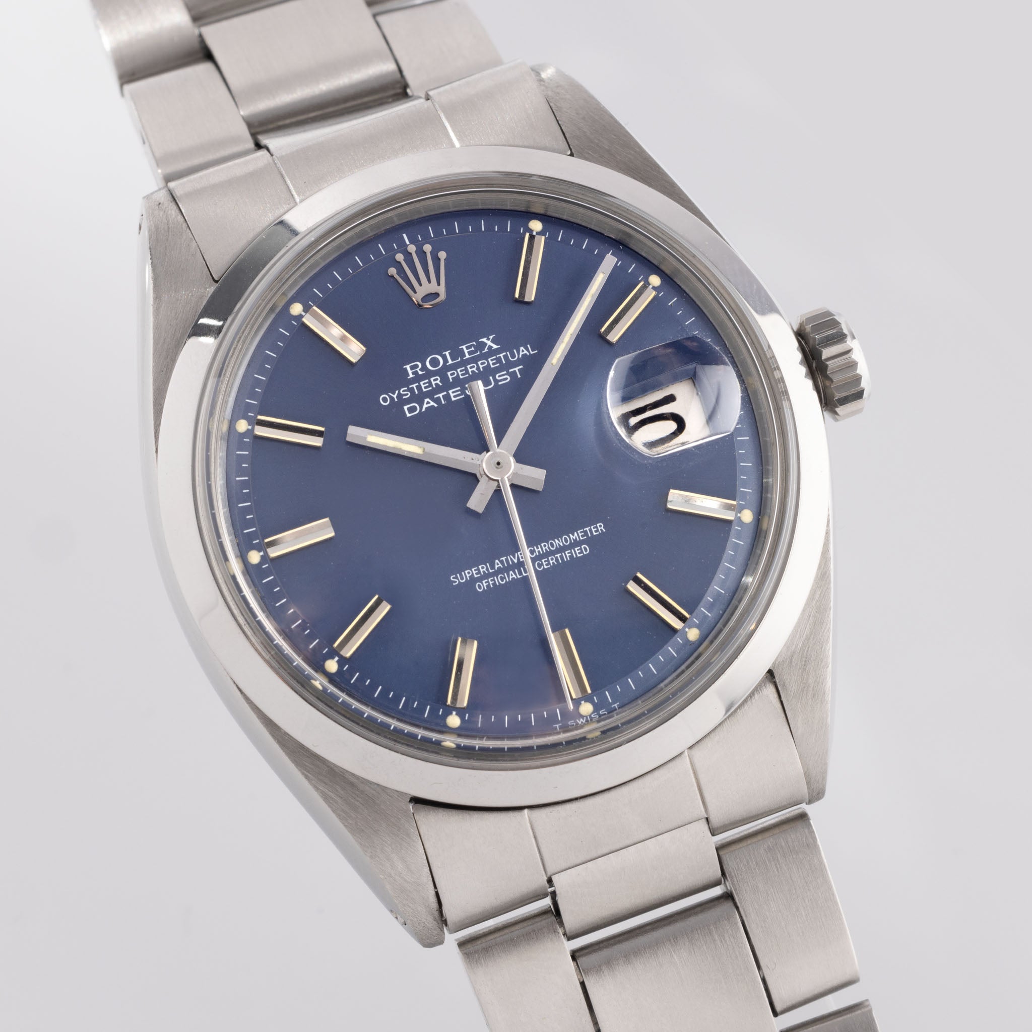 Rolex Datejust 1600 mit blauem Zifferblatt