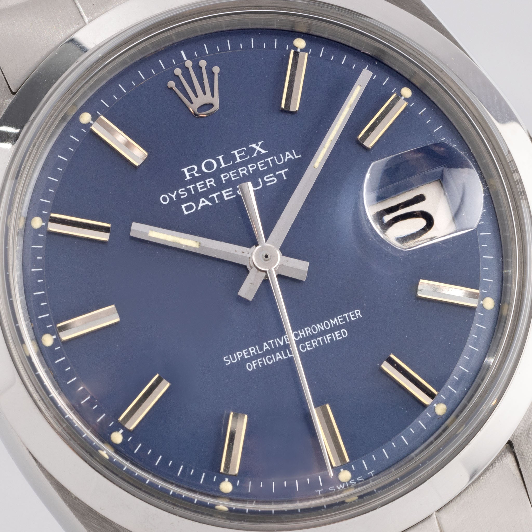 Rolex Datejust 1600 mit blauem Zifferblatt