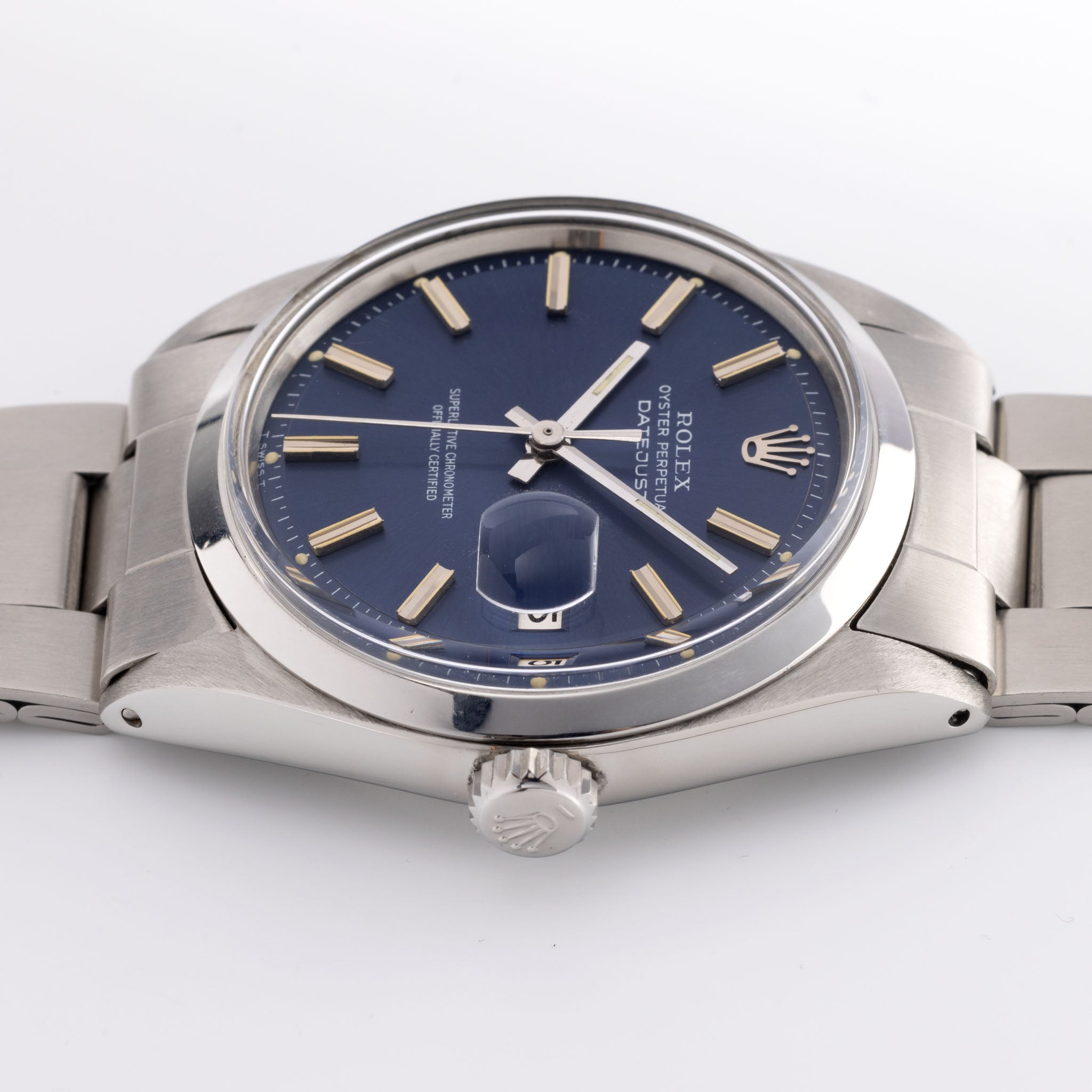 Rolex Datejust 1600 mit blauem Zifferblatt