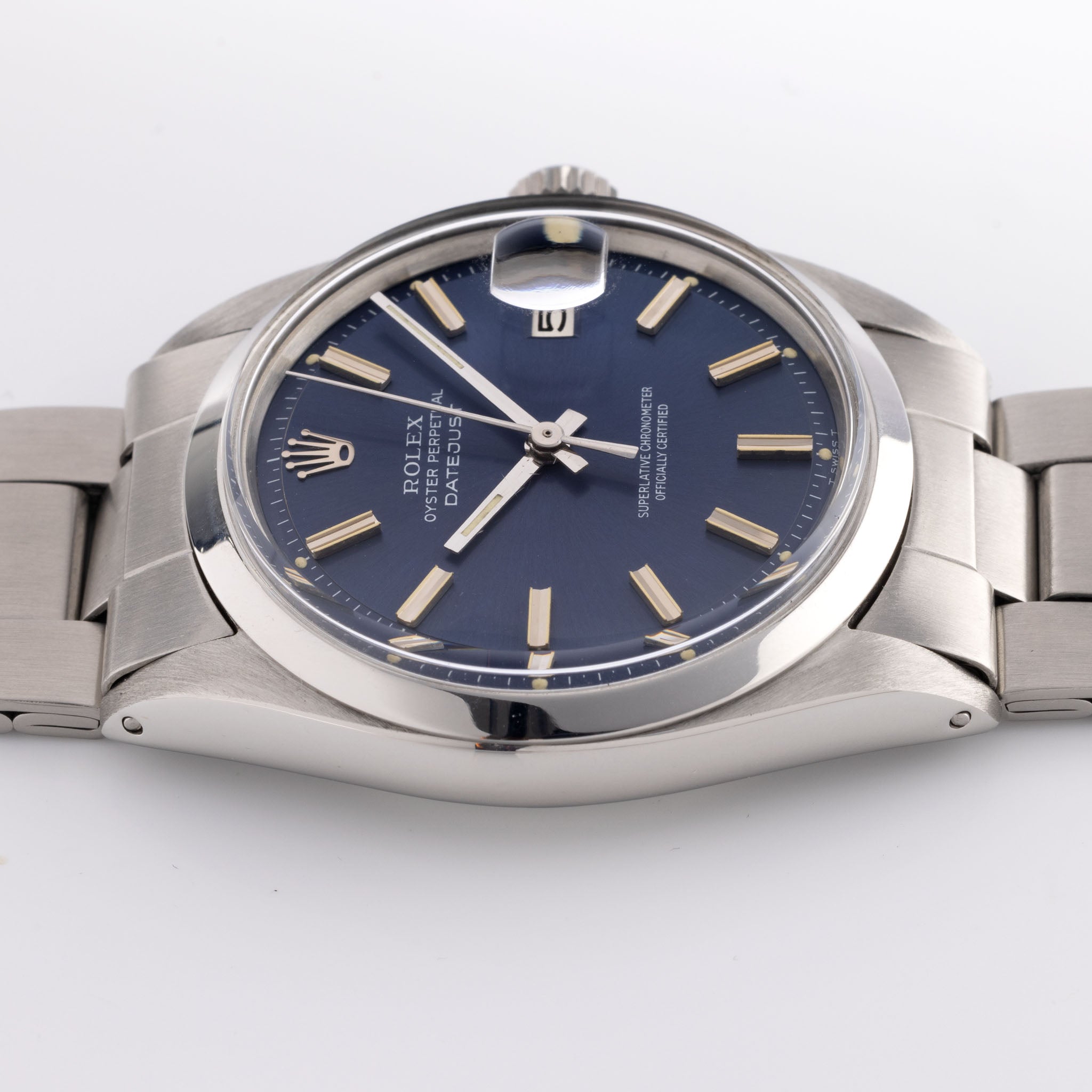 Rolex Datejust 1600 mit blauem Zifferblatt