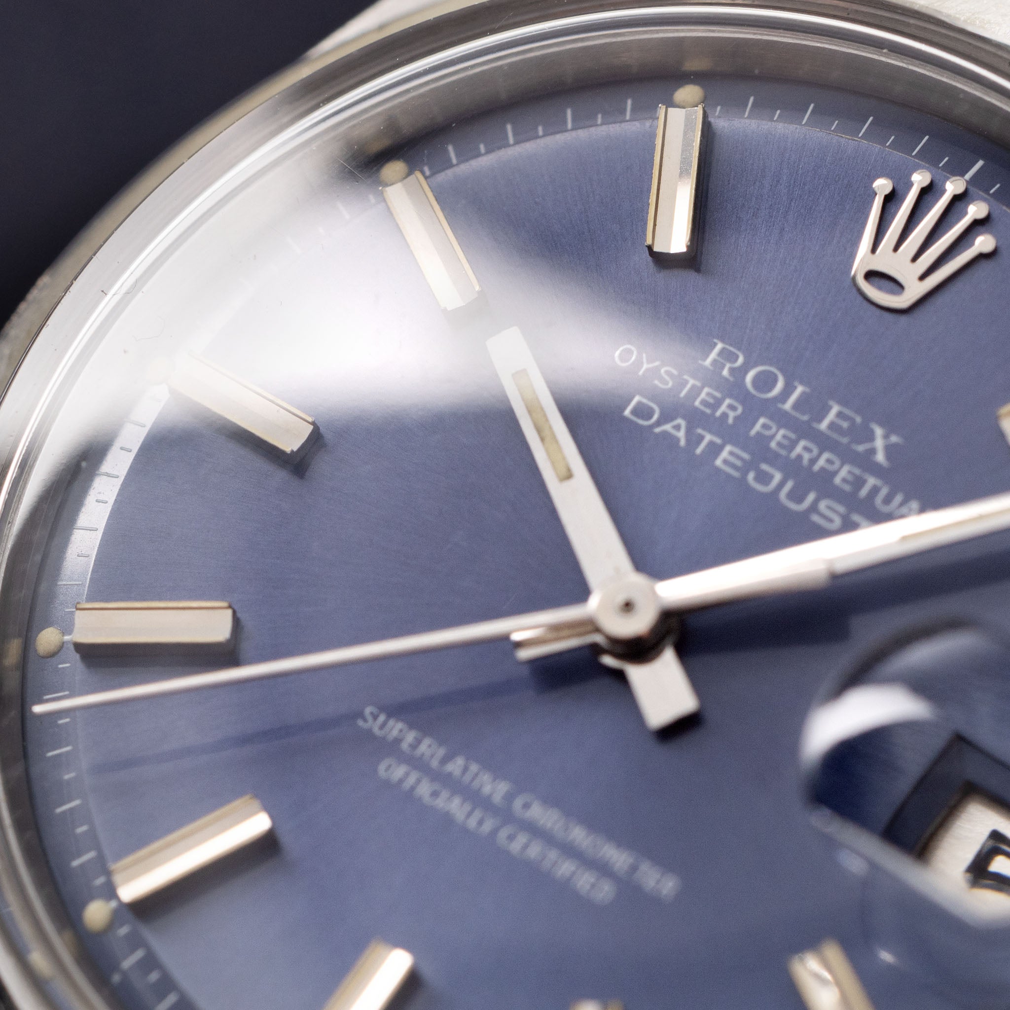 Rolex Datejust 1600 mit blauem Zifferblatt