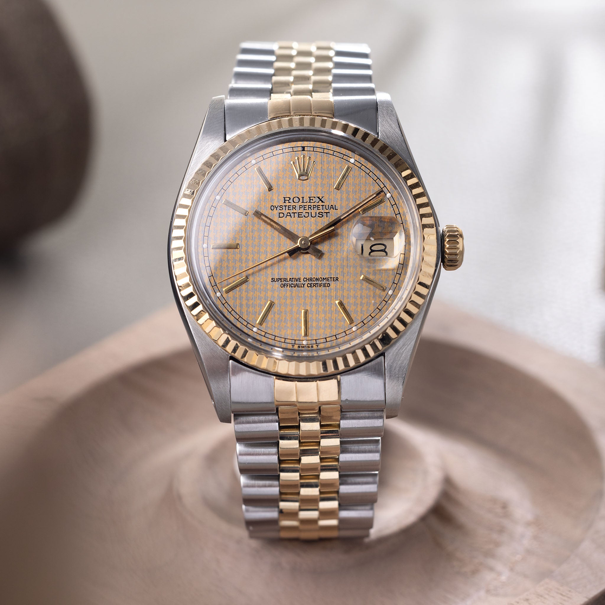 Rolex Datejust 16013 Houndstooth Zifferblatt