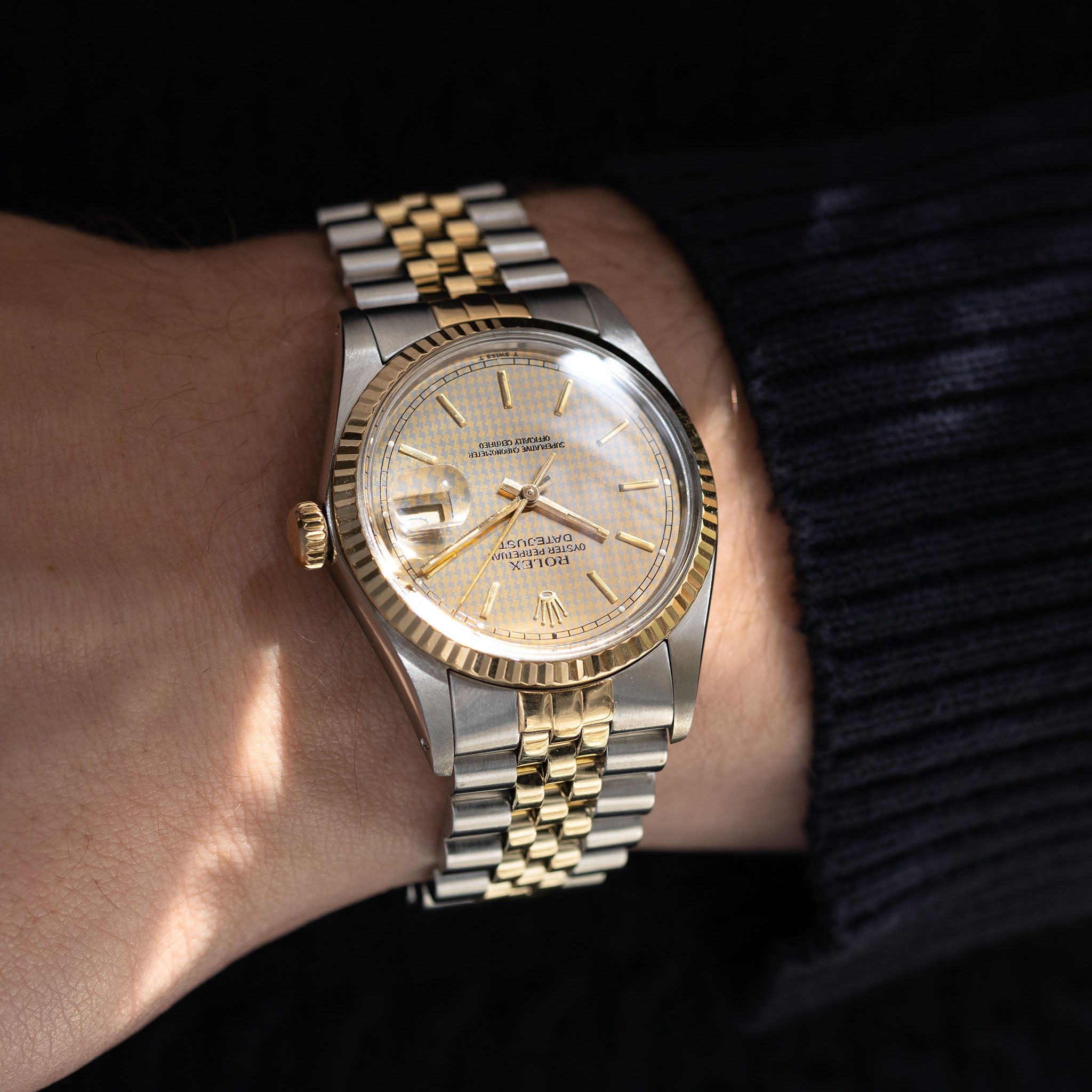 Rolex Datejust 16013 Houndstooth Zifferblatt