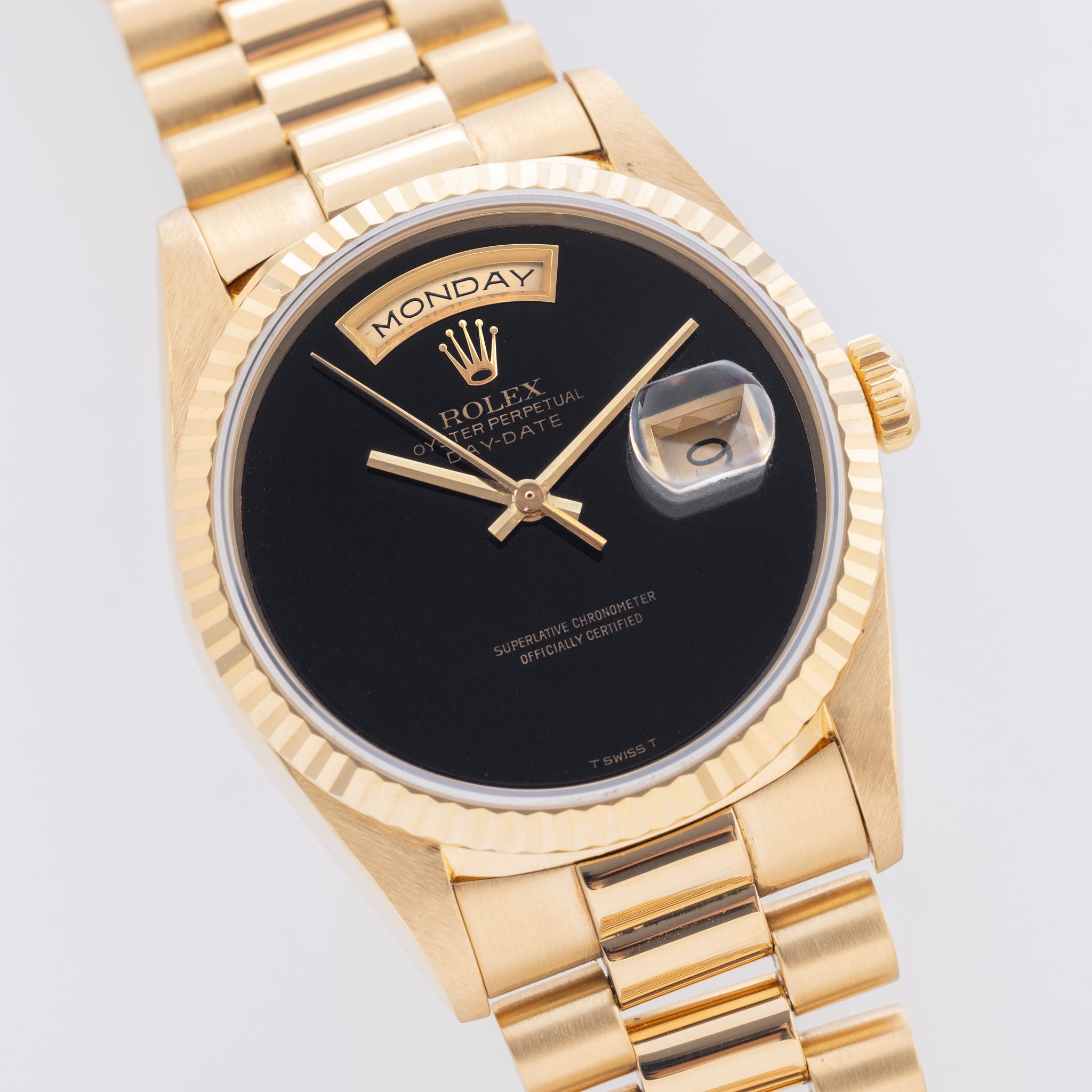 Rolex Day-Date 18238 Onyx T Swiss T Zifferblatt