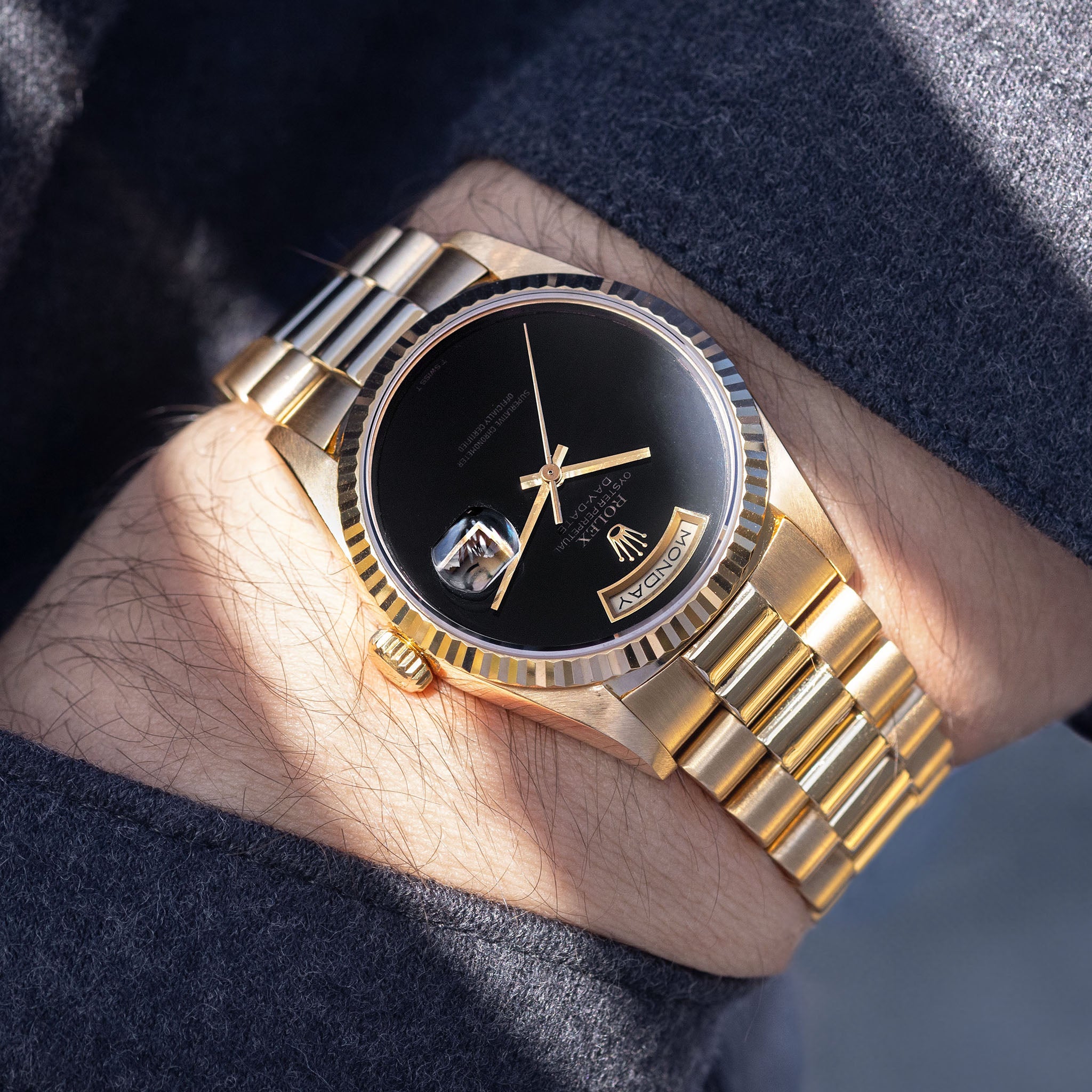 Rolex Day-Date 18238 Onyx Zifferblatt T Swiss T