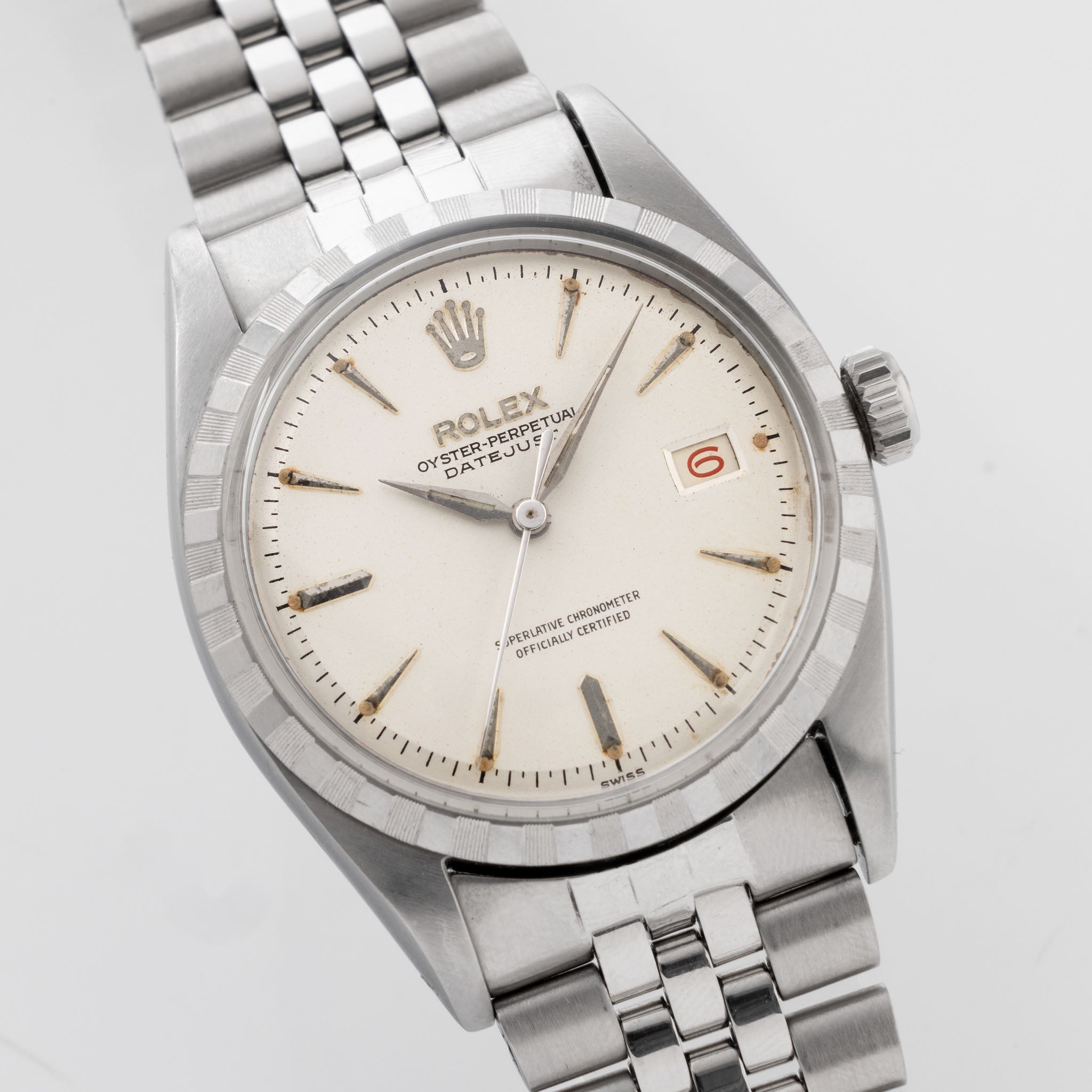 Rolex Datejust Radium Silver Dial Reference 6605