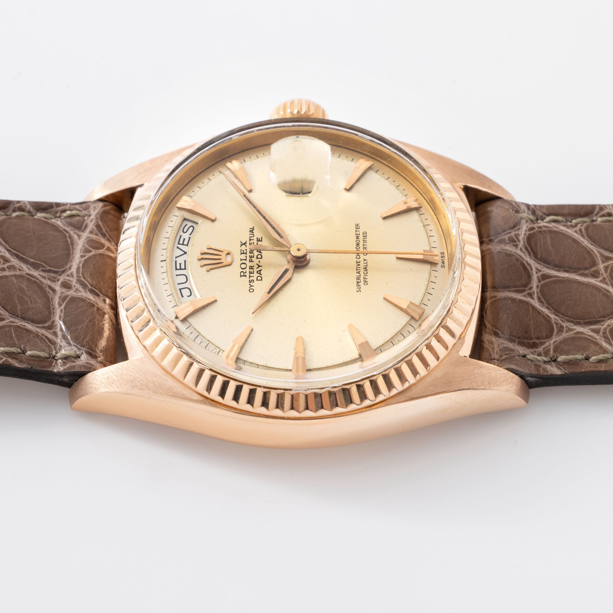 Rolex Day-Date 1803 Roségold mit seltenem "Claw Index" Zifferblatt