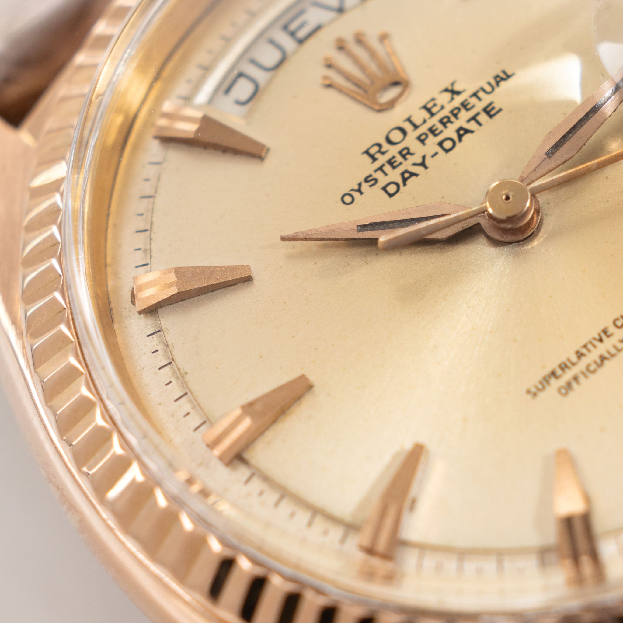 Rolex Day-Date 1803 Roségold mit seltenem "Claw Index" Zifferblatt