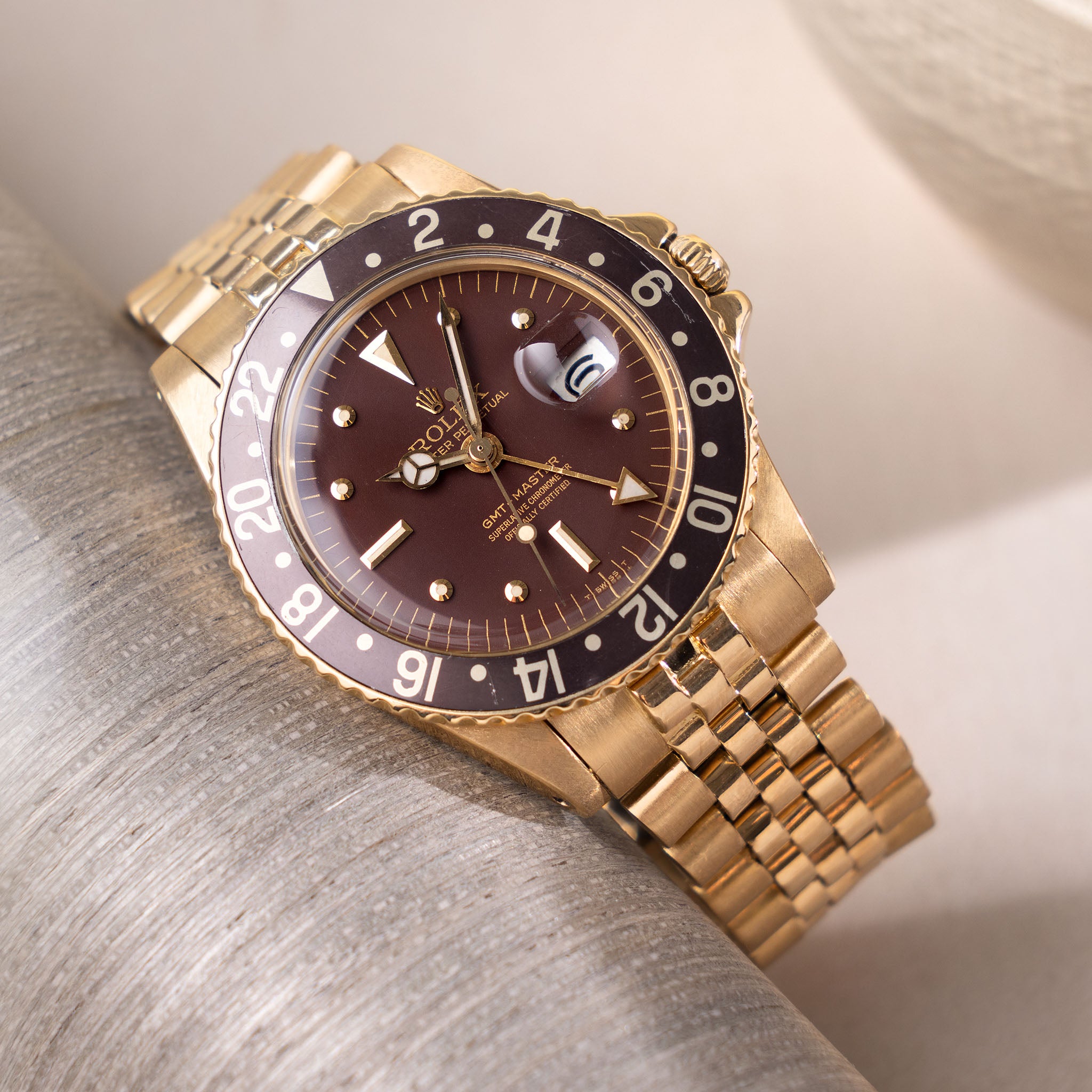 Rolex GMT-Master Brown ‘No I’ Dial and D’Agosto Bracelet Ref 1675/8