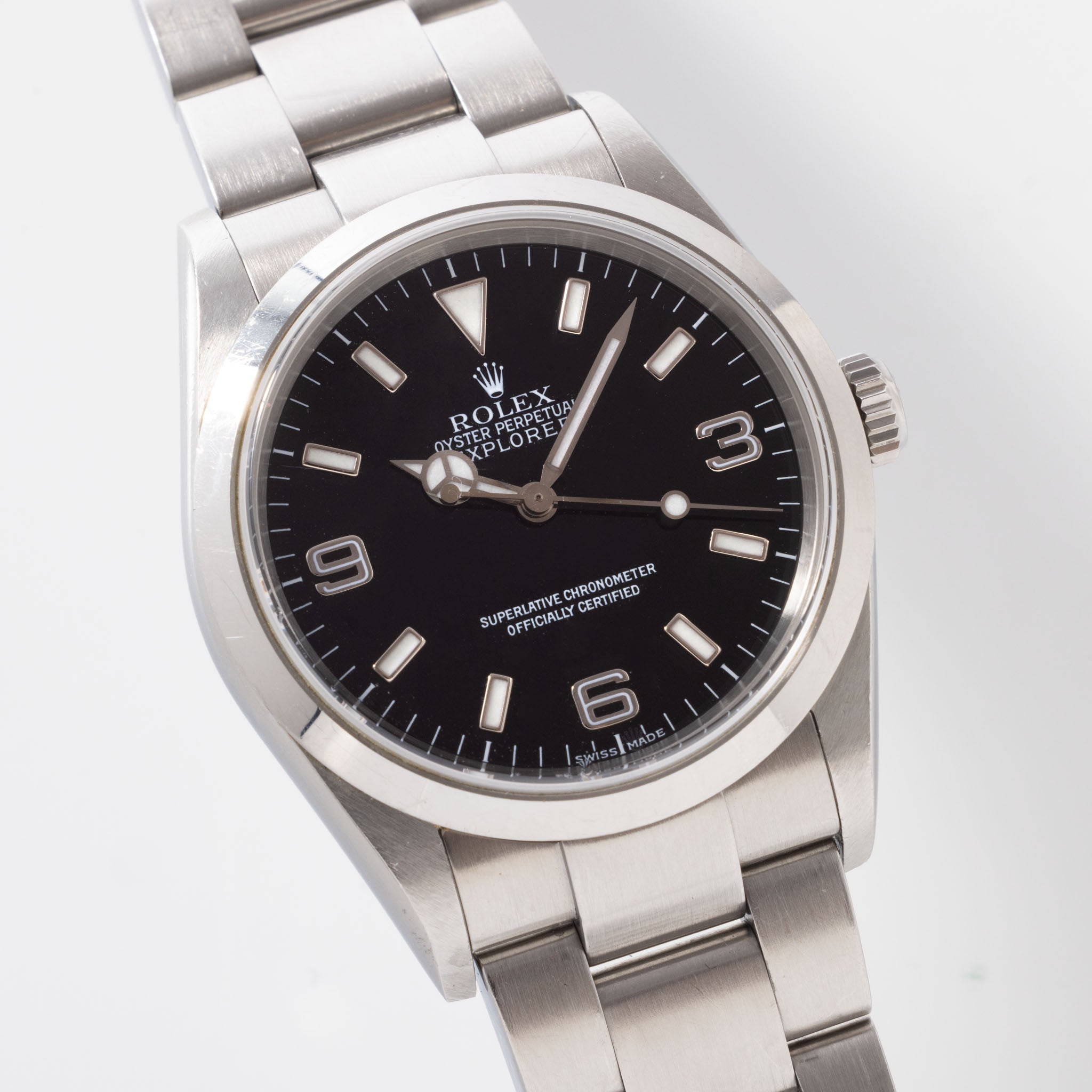 Rolex Explorer 114270 Box und Papiere Unpoliert