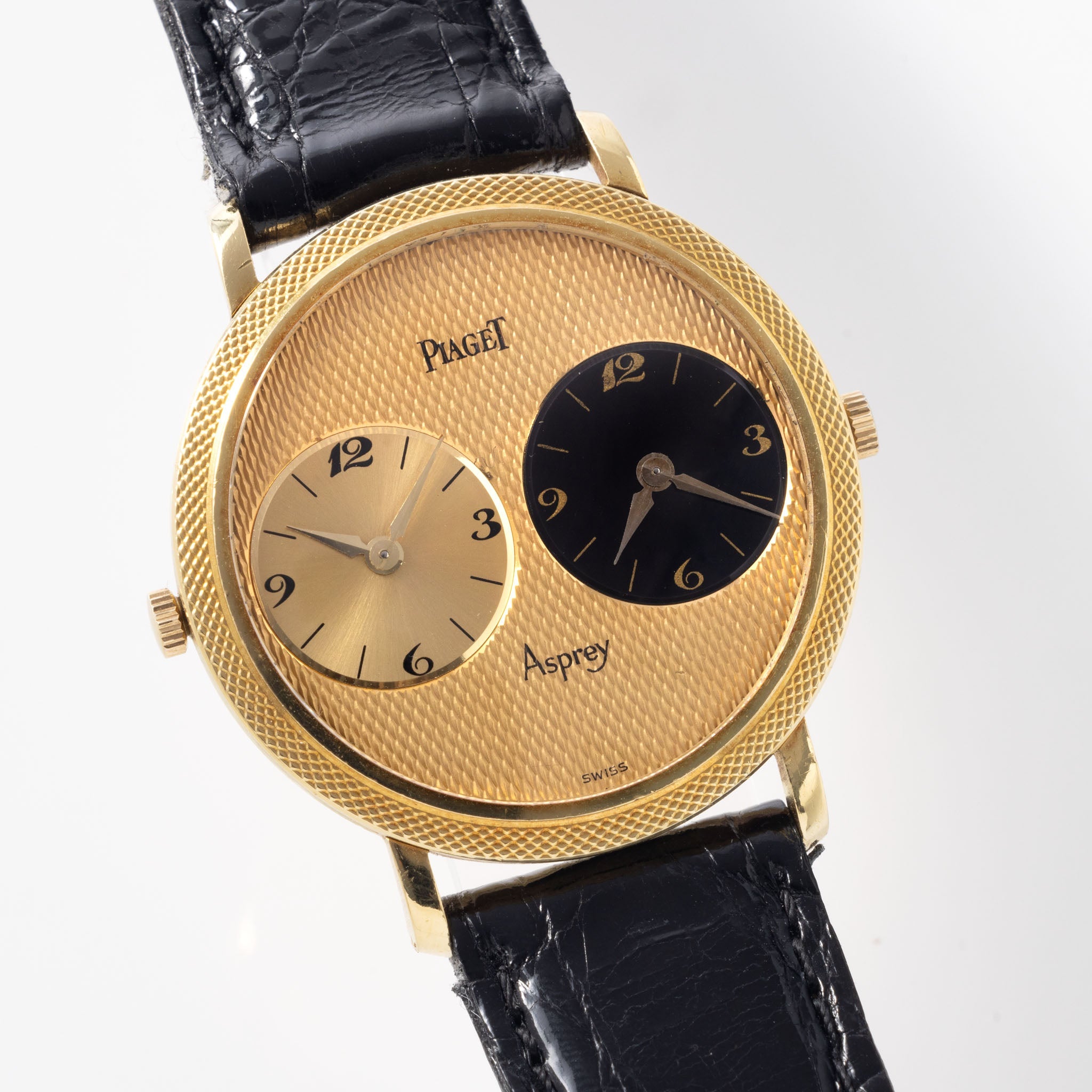 Piaget Asprey-Signed Altiplano Dual Time Yellow Gold Ref 612103