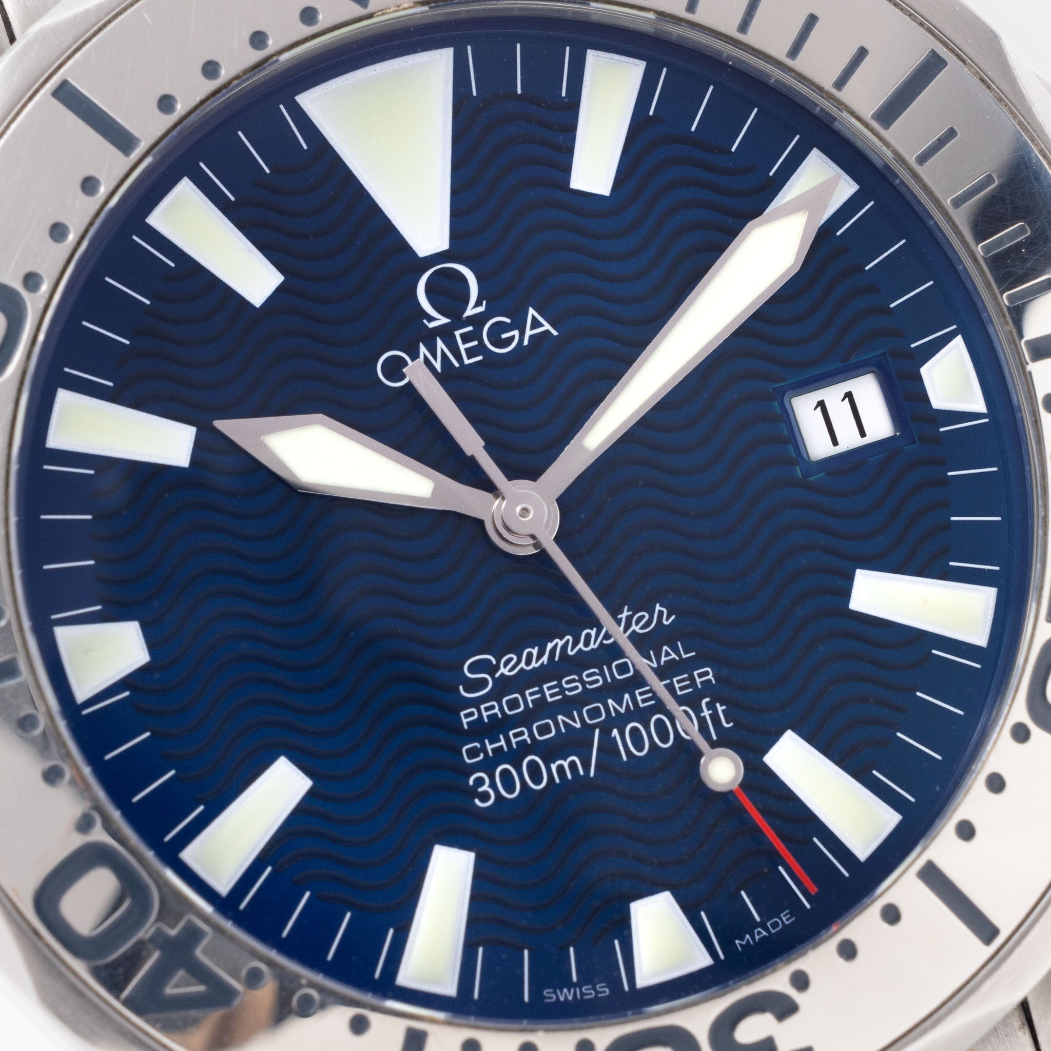 Omega Seamaster 300 Blaues Wave Zifferblatt Referenz 2255.80